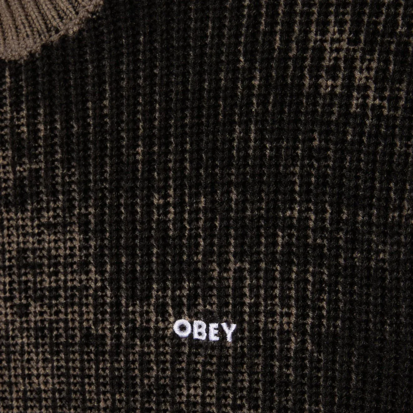 Obey Spray Effect Sweater Black Multi - Image 3