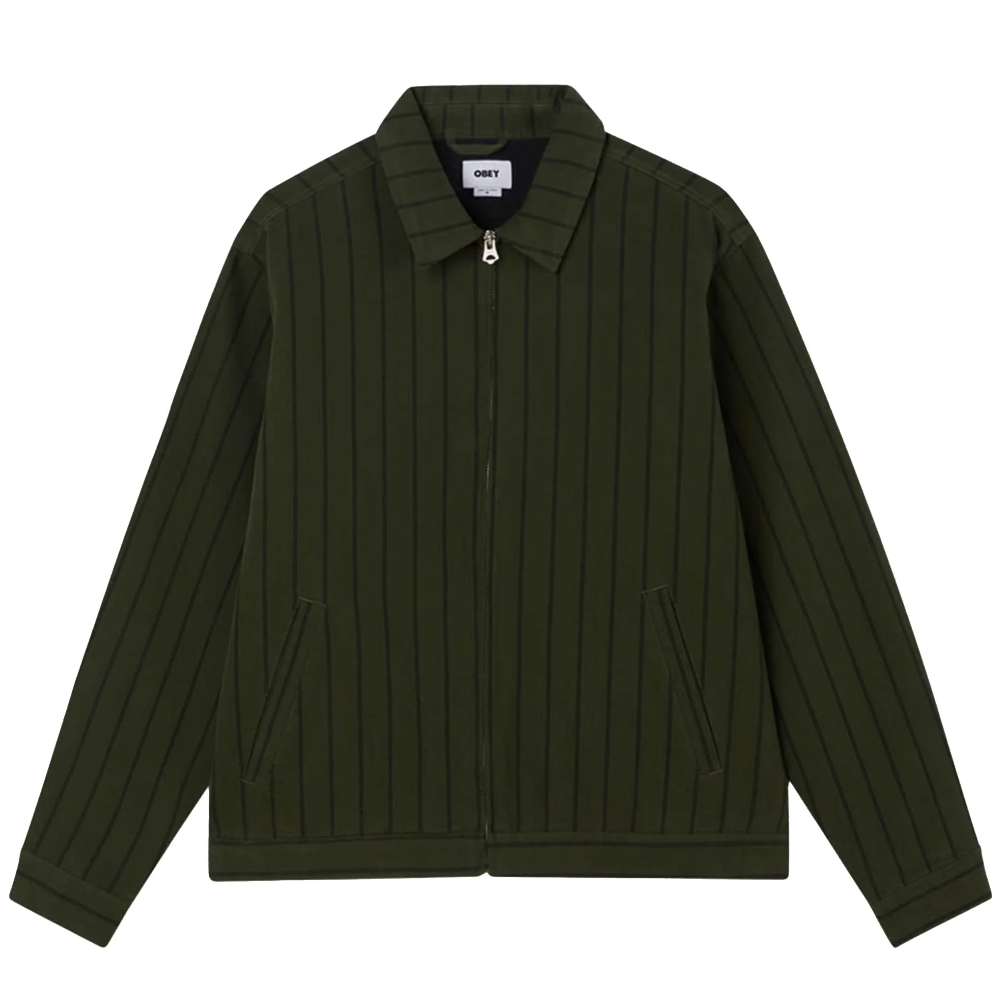 Obey Stripe Zip Up Jacket Duffle Bag Multi