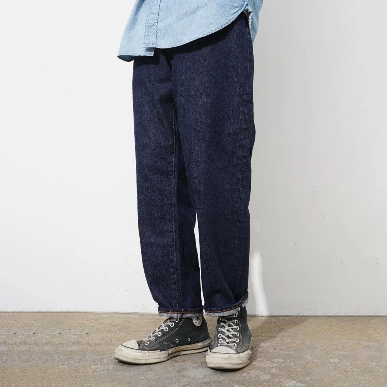 Ordinary Fits 108 Loose Ankle Denim Jeans One Wash Indigo - Image 3