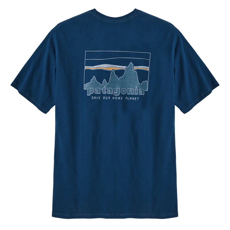 Patagonia 73 Skyline Organic T-Shirt Lagom Blue - Image 2
