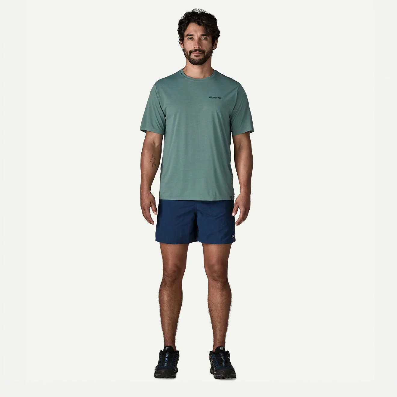 Patagonia Cap Cool Daily Shirt Boardshort Logo Blue Sage Light Blue Sage X-Dye - Image 3