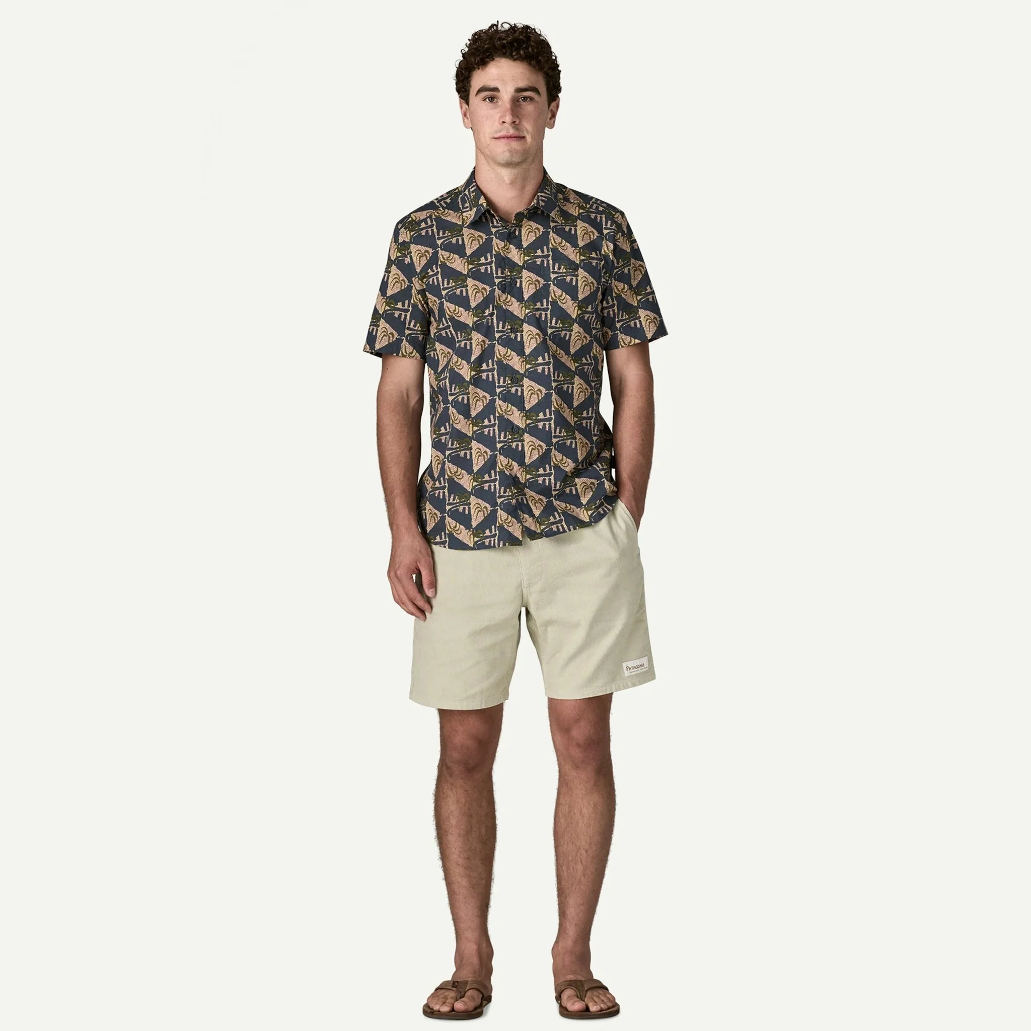 Patagonia Go To Shirt Jaguar Geo Dolomite Blue - Image 4