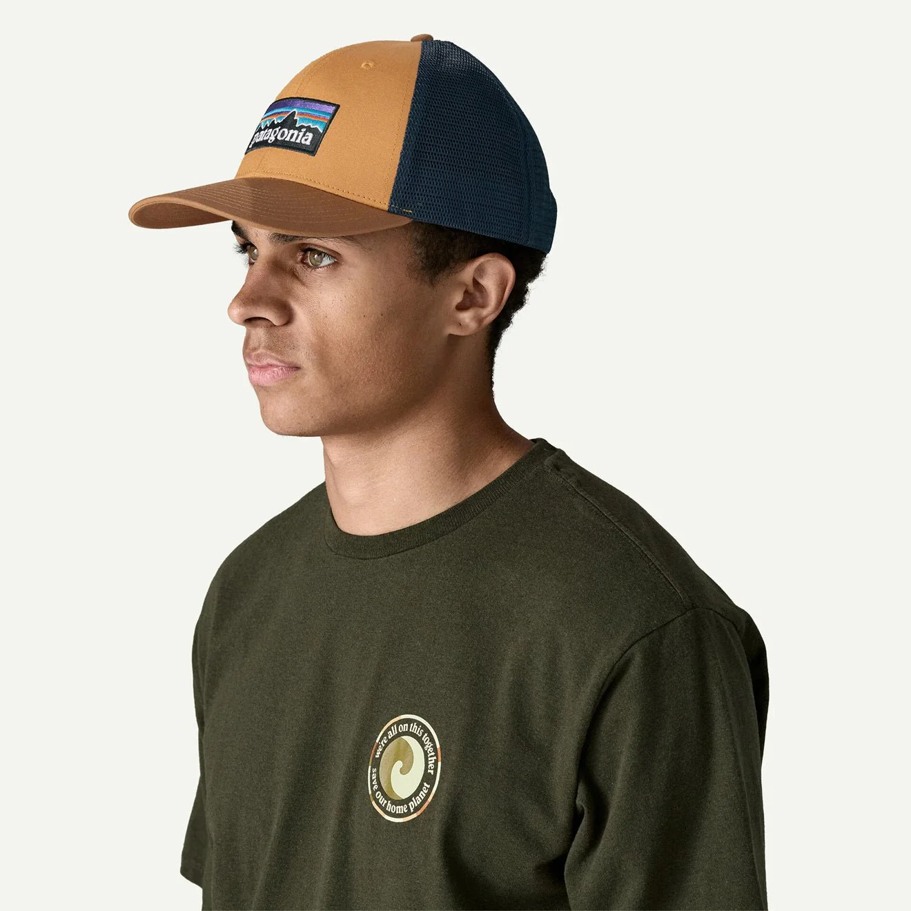 Patagonia P-6 Logo LoPro Trucker Hat Talon Gold - Image 2