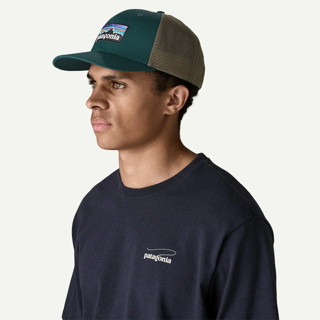 Patagonia P-6 Logo Trucker Hat Cascade Green - Image 2