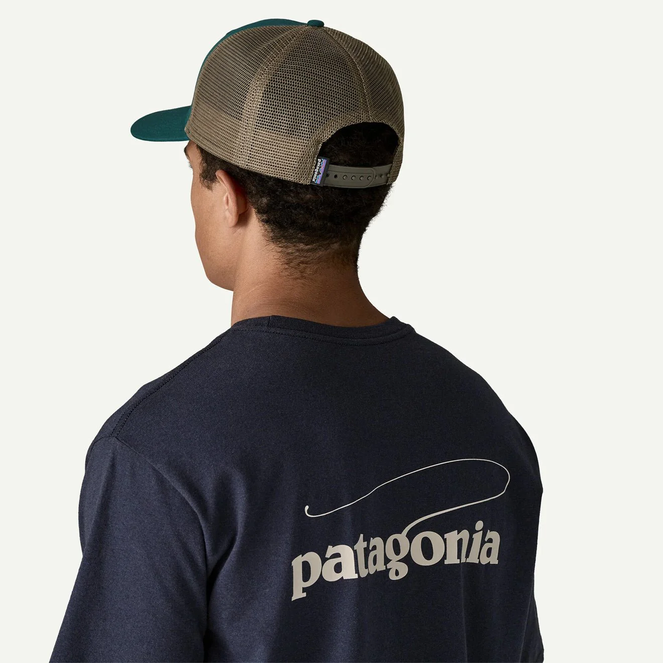 Patagonia P-6 Logo Trucker Hat Cascade Green - Image 3