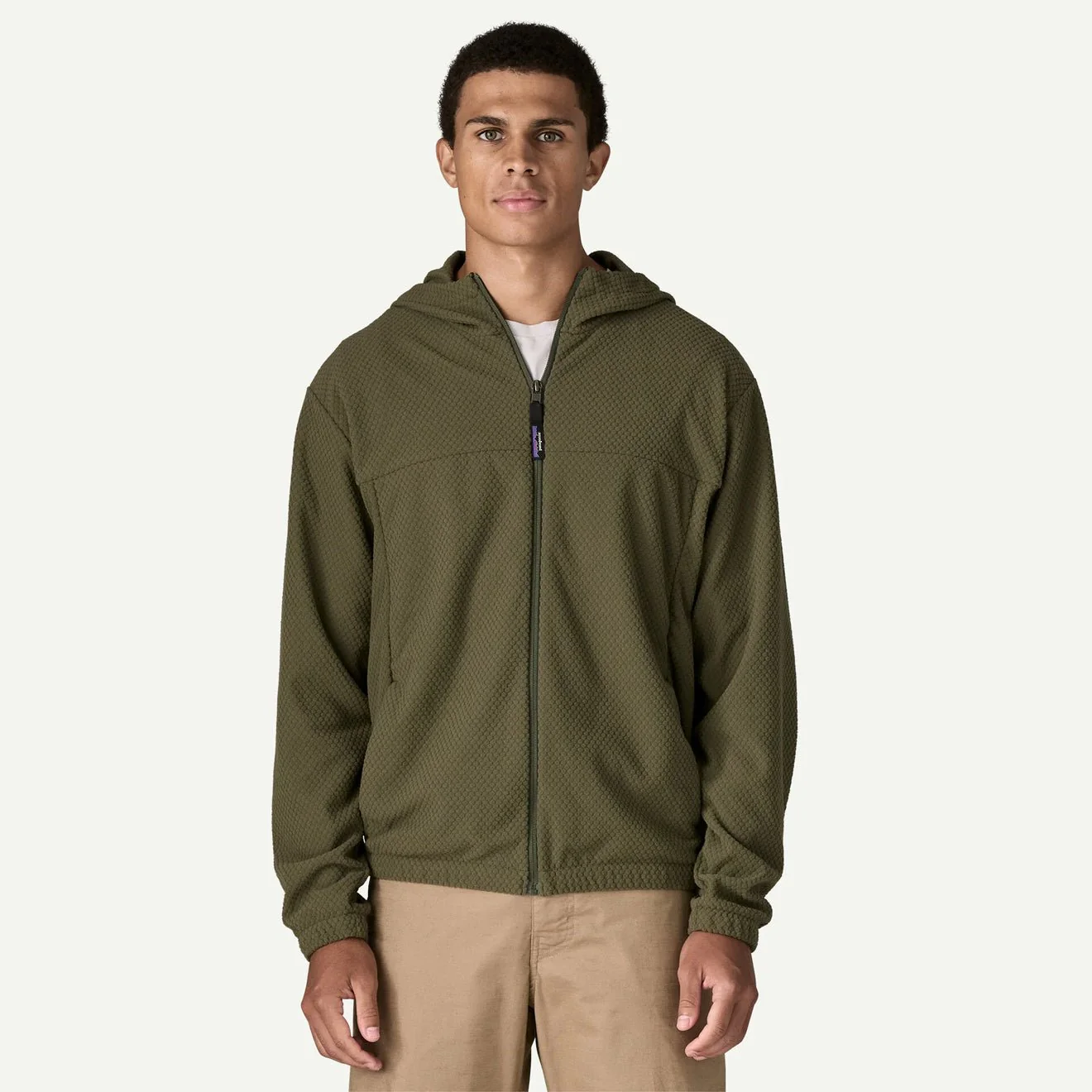 Patagonia Textured Fleece Hoody Black - Image 2