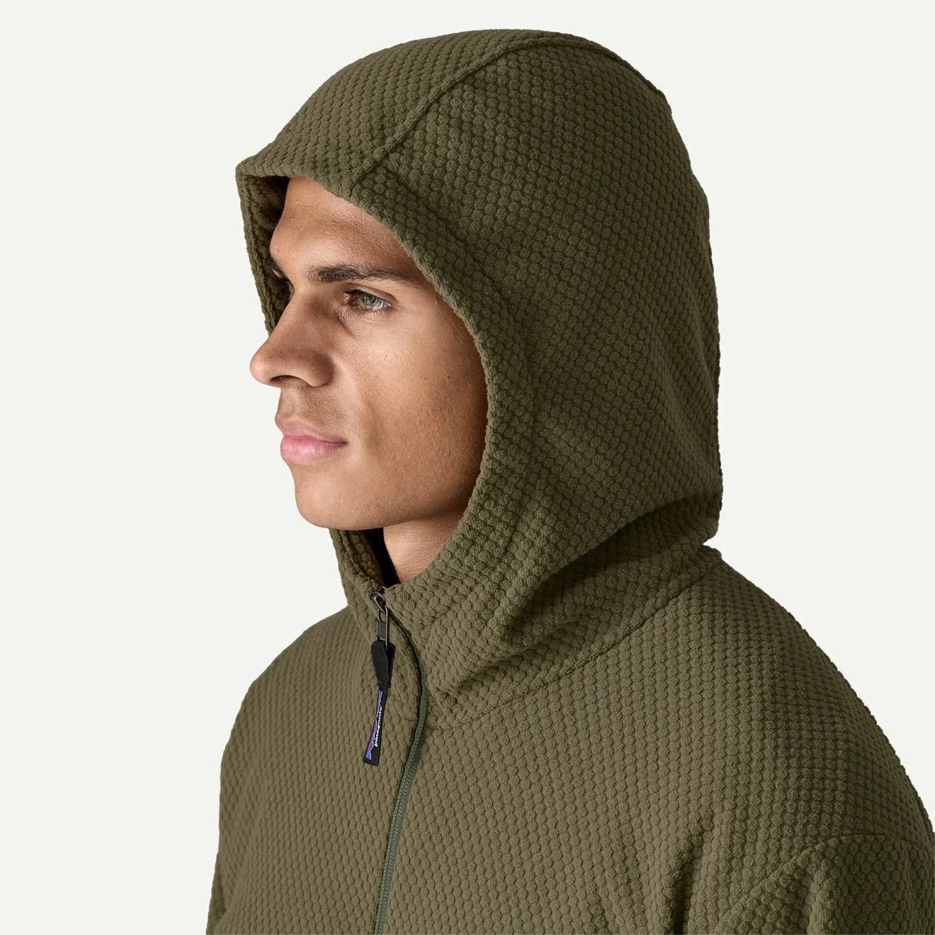 Patagonia Textured Fleece Hoody Black - Image 3