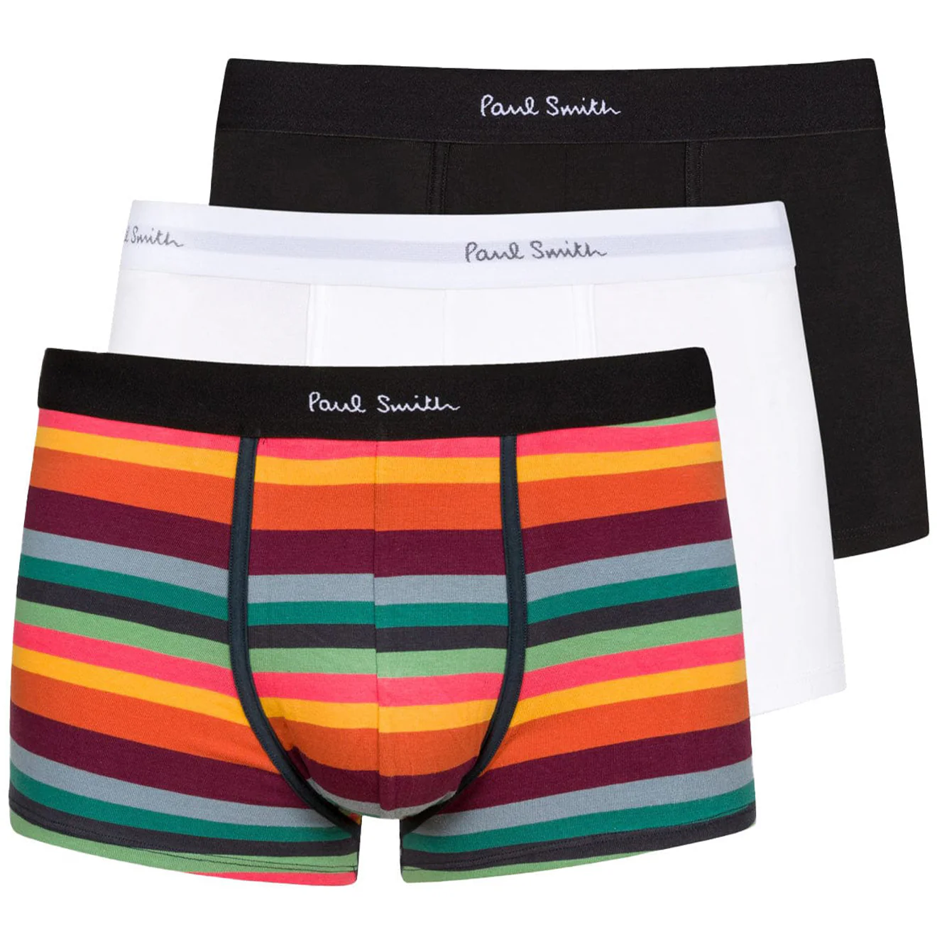 Paul Smith 3 Pack Trunk Black / Green Stripe / White