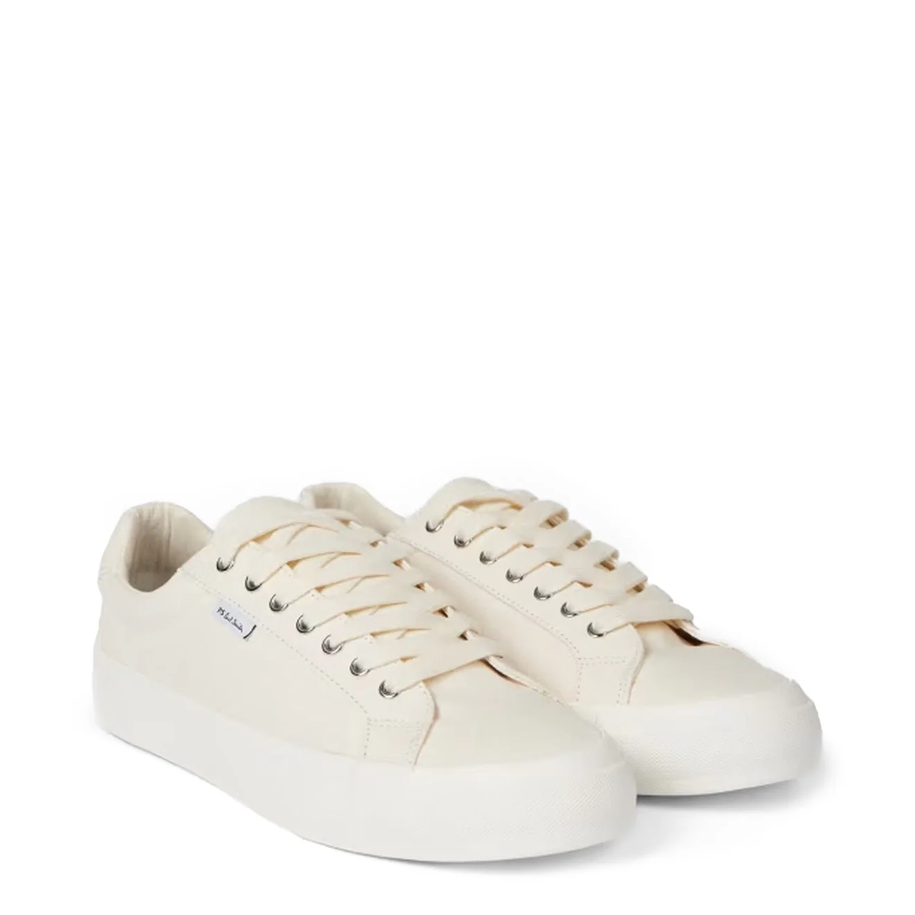 Paul Smith Amos Canvas Trainers Ecru - Image 2