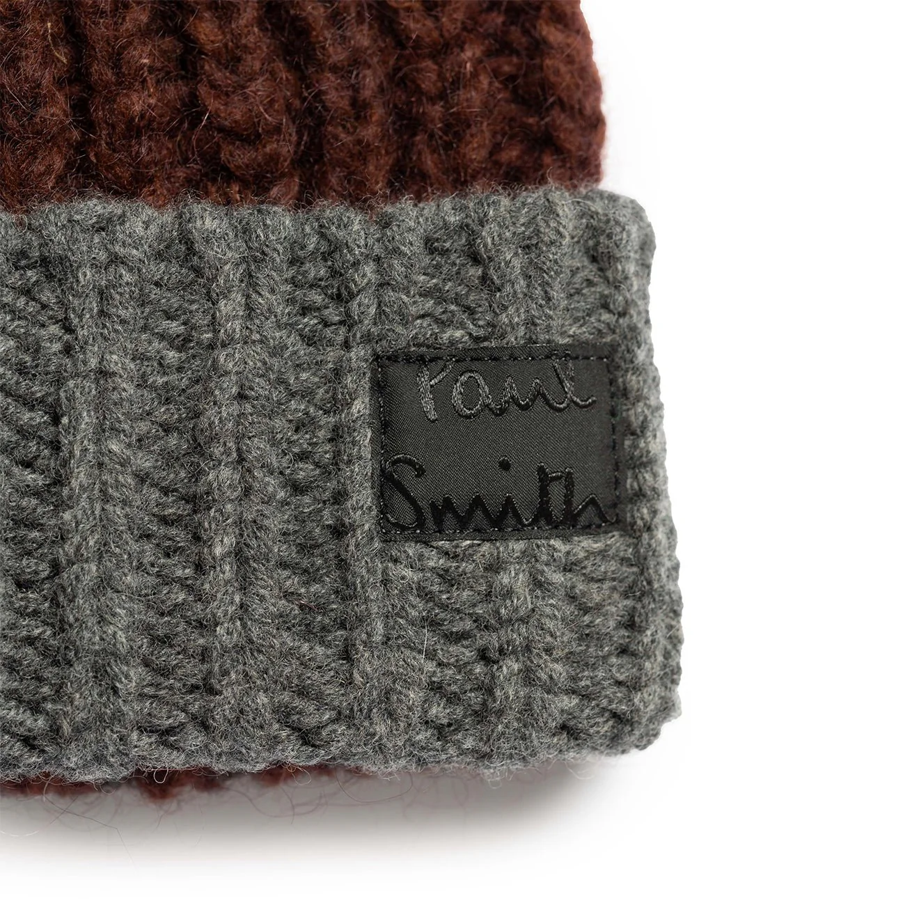 Paul Smith Colourblock Mohair-Blend Beanie Black - Image 3