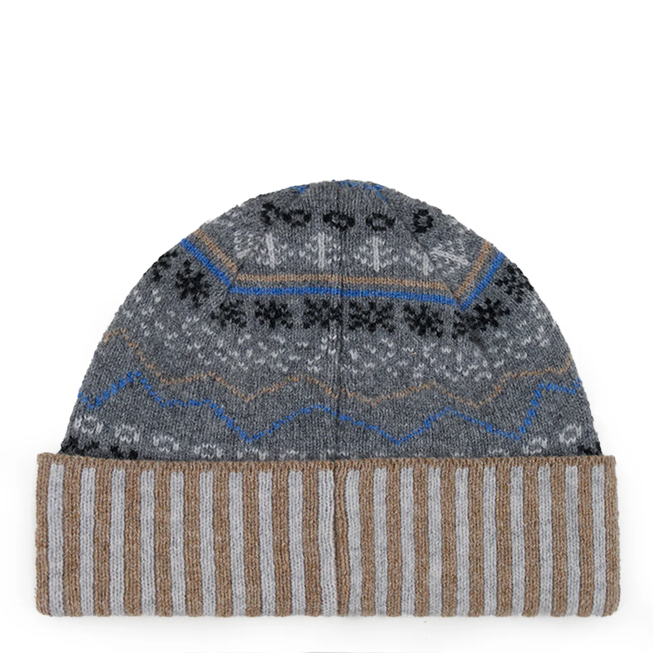Paul Smith Doodle Fairisle Knitted Beanie Hat Navy - Image 2