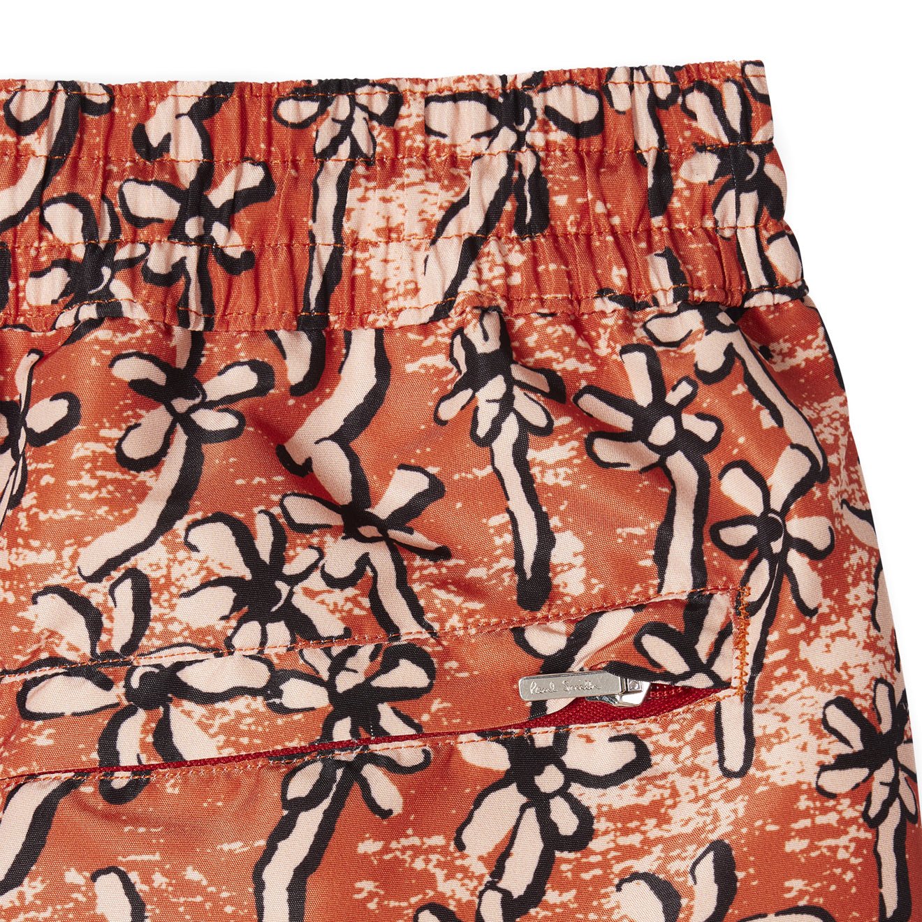 Paul Smith Field Flowers Print Swim Shorts Orange - Image 2