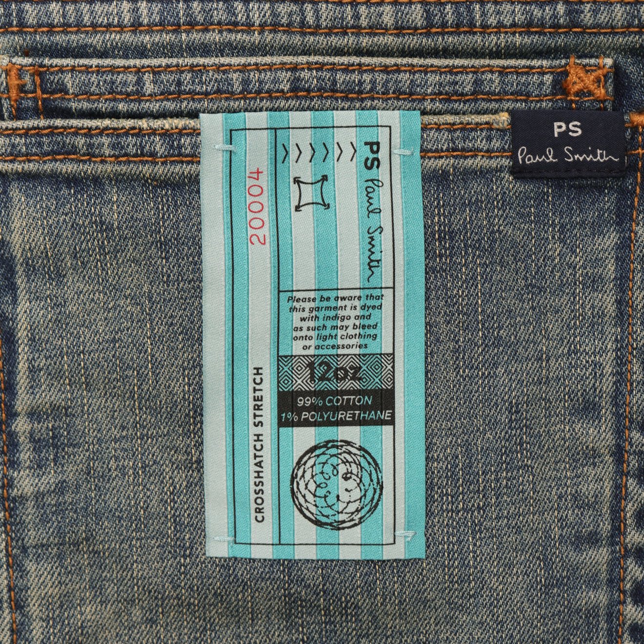 Paul Smith Mens Relaxed Tapered Fit Jean Blue - Image 3