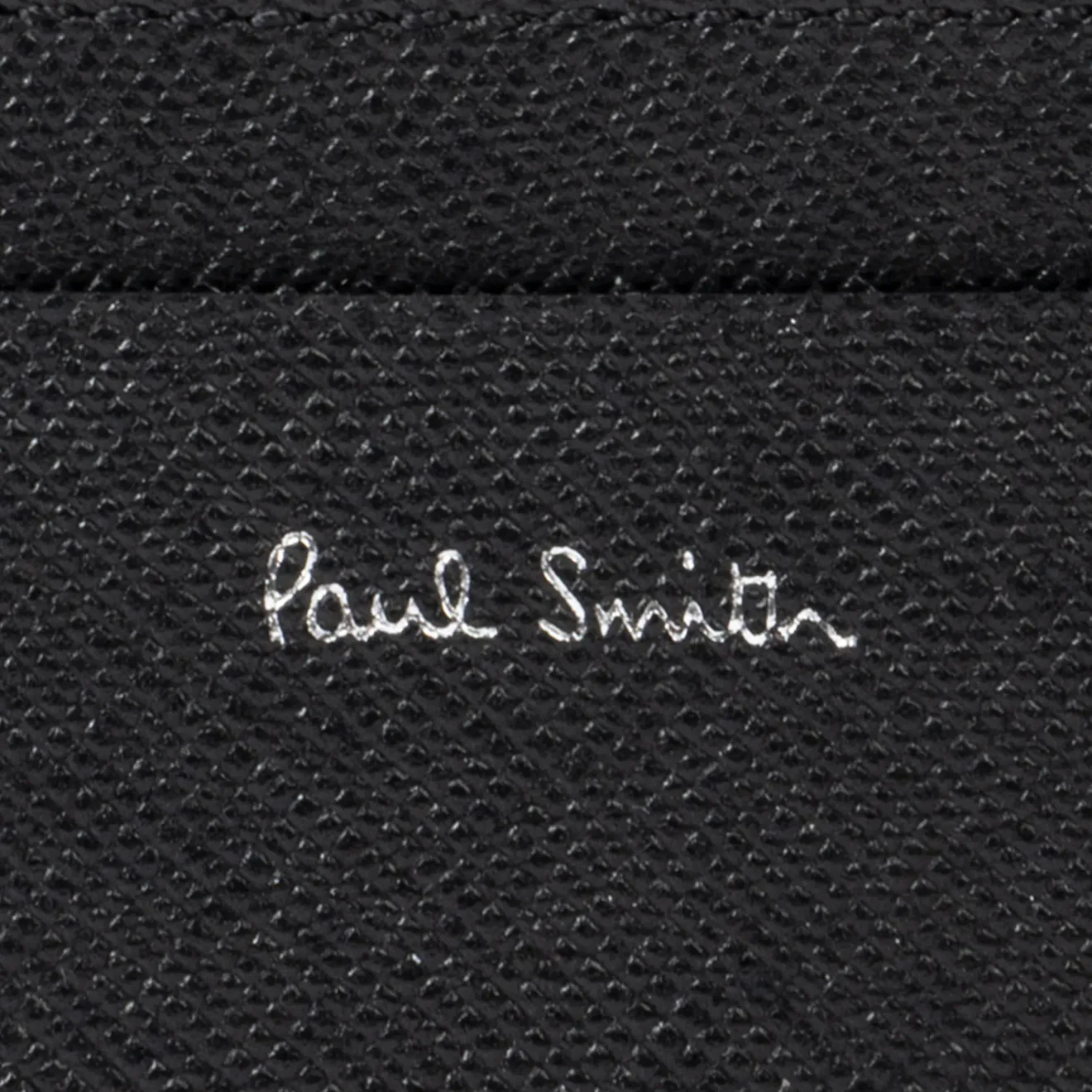 Paul Smith 'Mini Blur' Print Leather Card Holder Black - Image 4