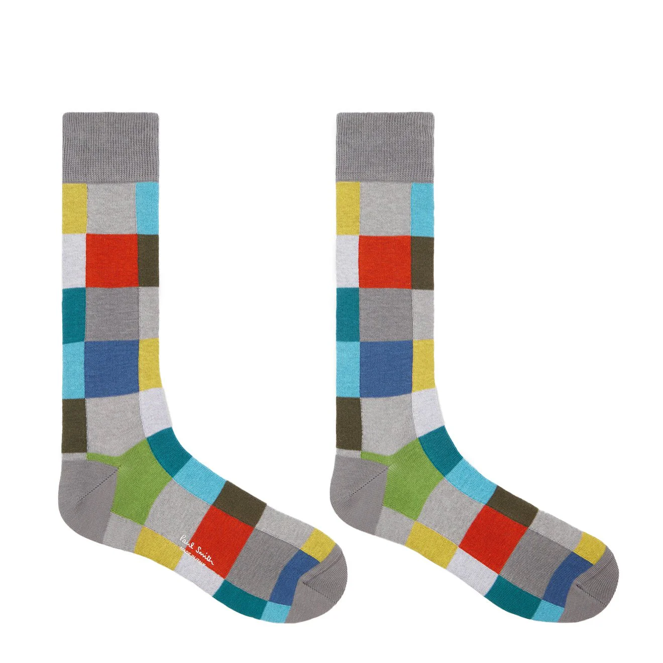 Paul Smith Norwich Check Socks Grey - Image 2