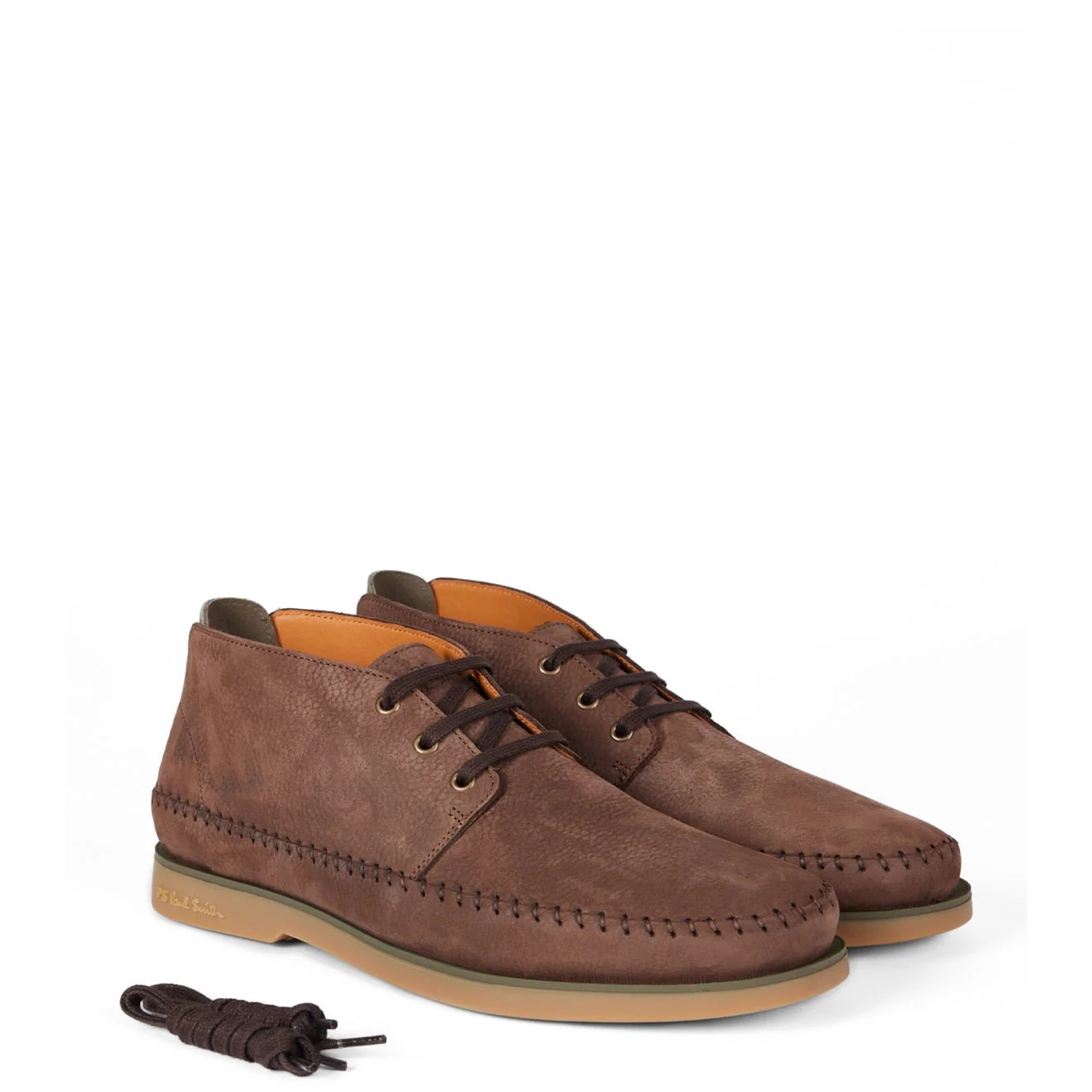 Paul Smith Nubuck Crane Chukka Boots Brown - Image 2