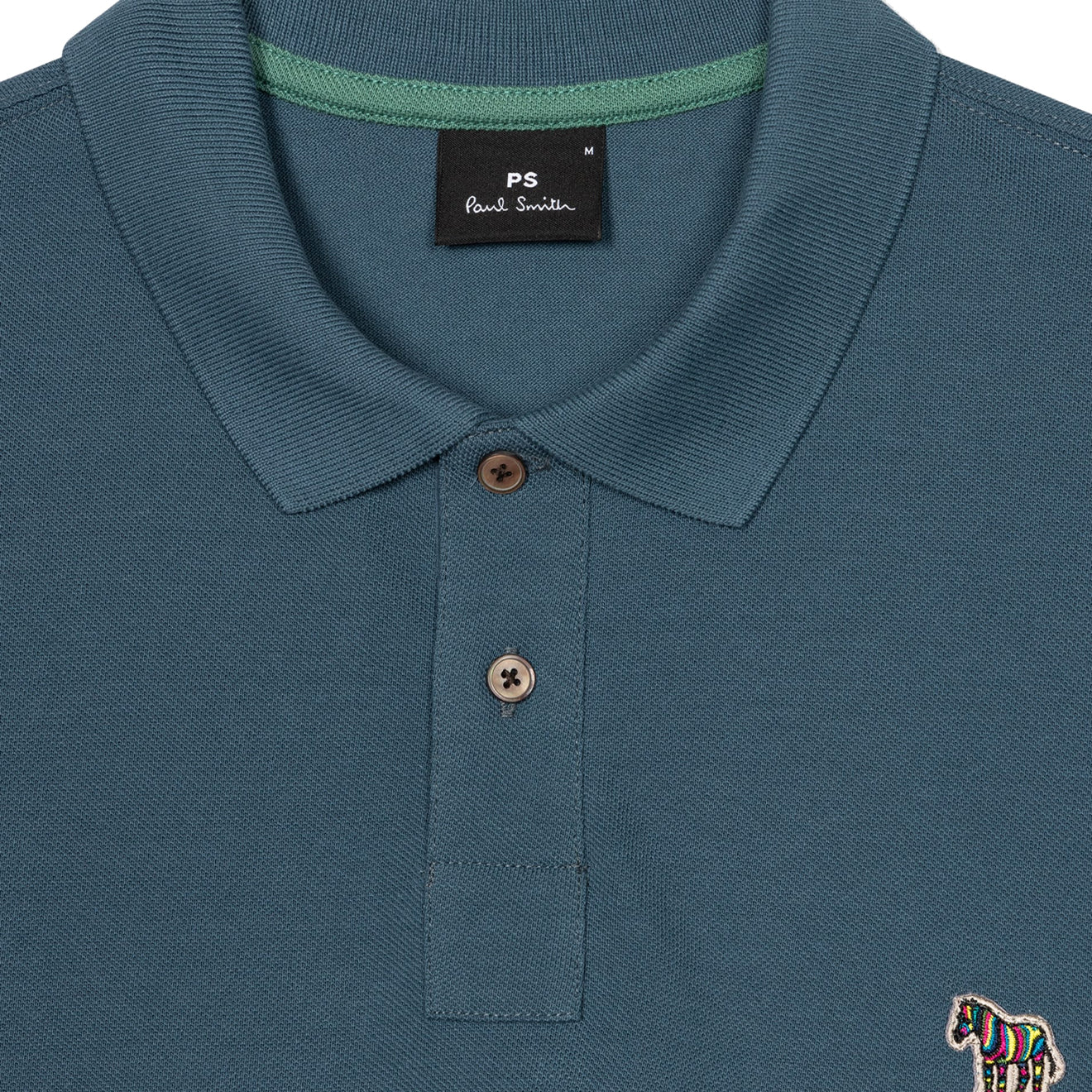 Paul Smith Organic Cotton Zebra Polo Shirt Ink Blue - Image 2