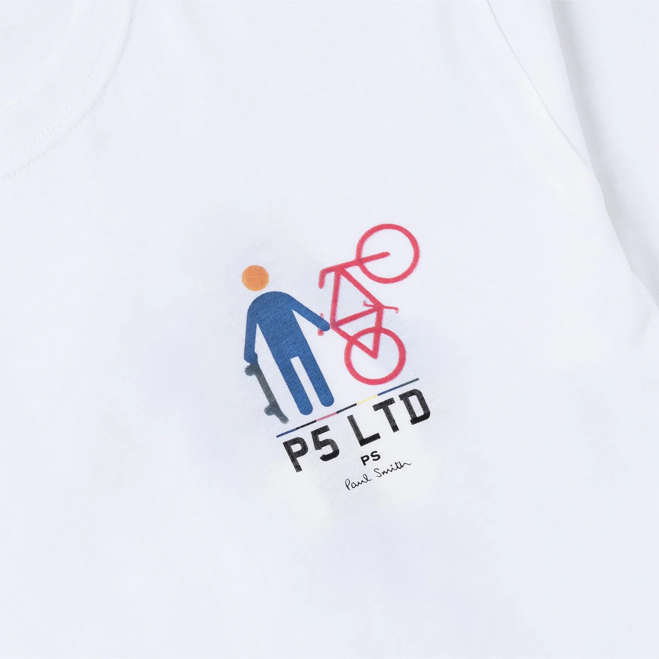 Paul Smith P5 Ltd Bike T-Shirt White - Image 3