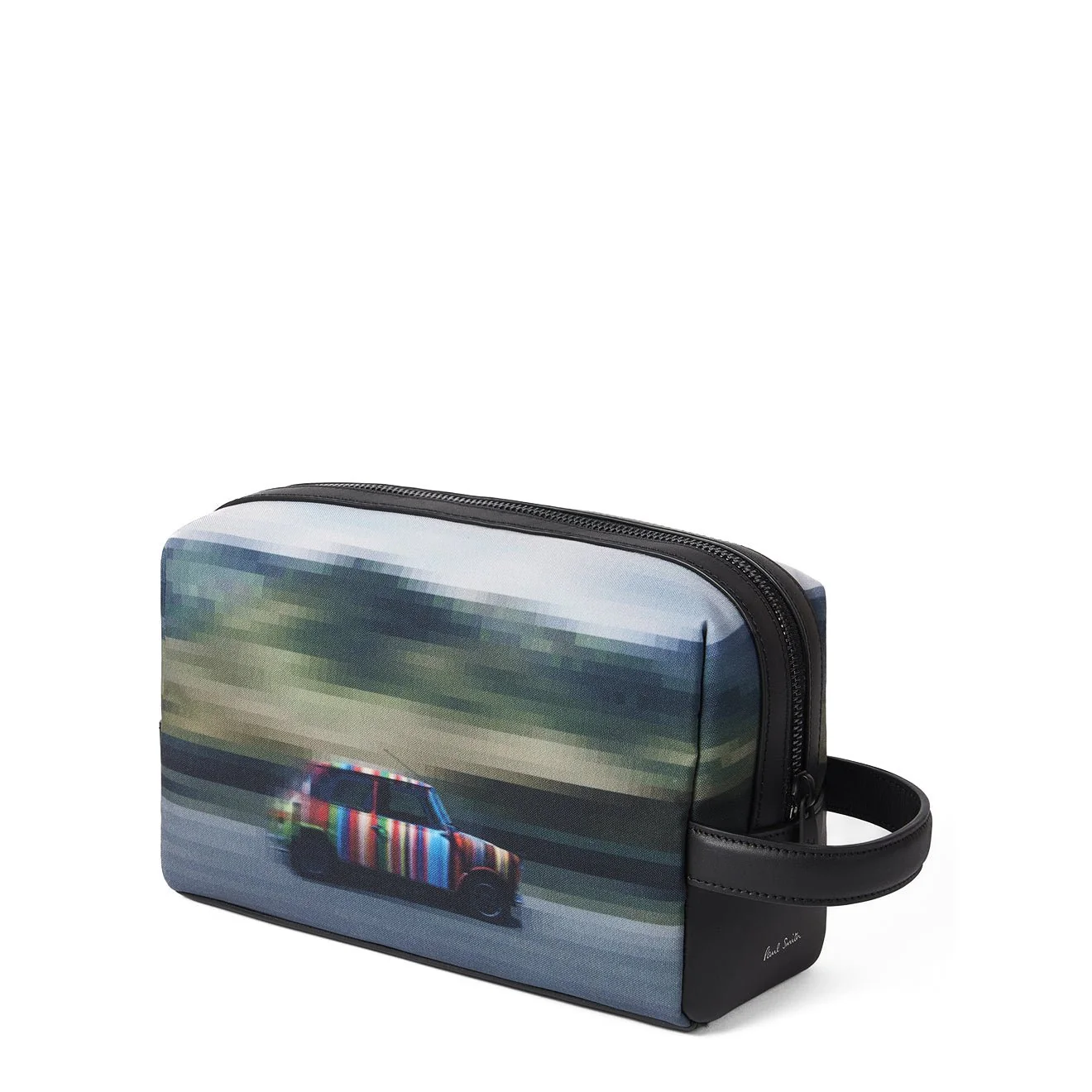 Paul Smith Recycled Polyester Black Pixelated Mini Washbag Multicolour - Image 2