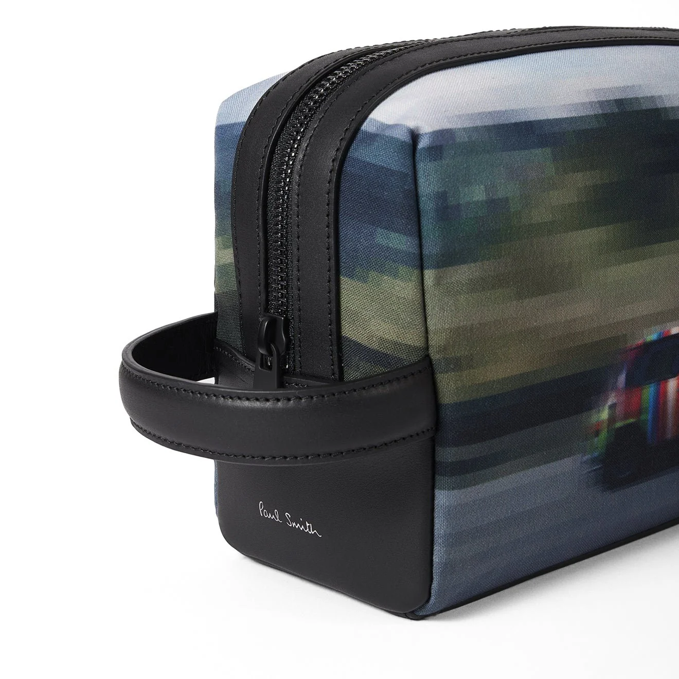 Paul Smith Recycled Polyester Black Pixelated Mini Washbag Multicolour - Image 3