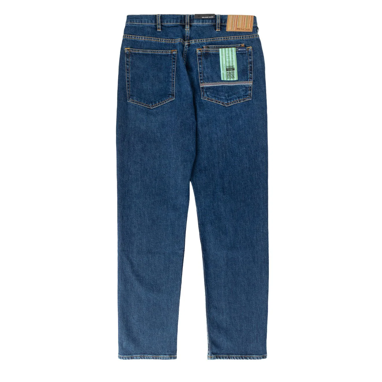 Paul Smith Relaxed Tapered-Fit Organic Vintage Stretch Jeans Dark Wash - Image 2