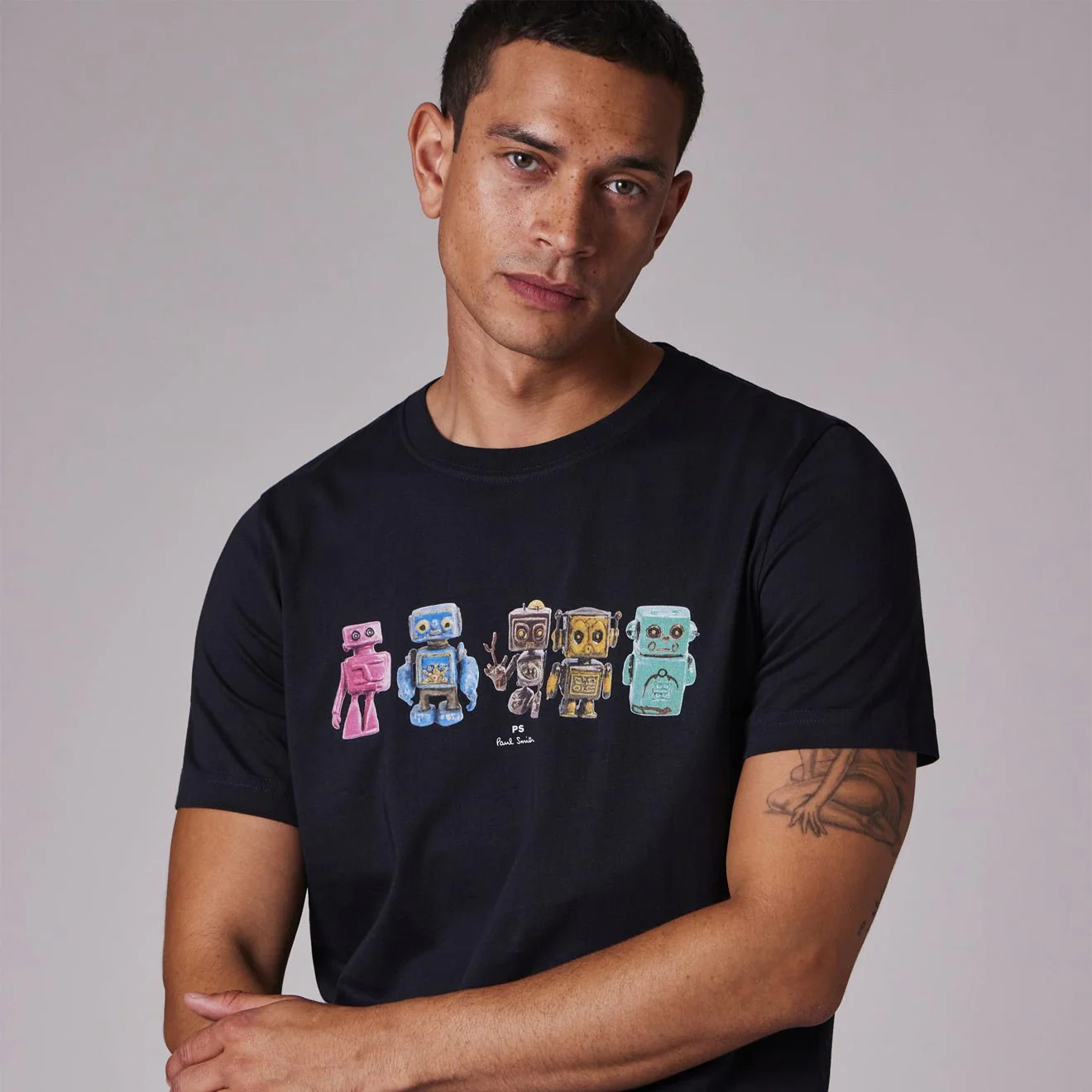 Paul Smith 'Robots' T-Shirt Navy Blue - Image 2
