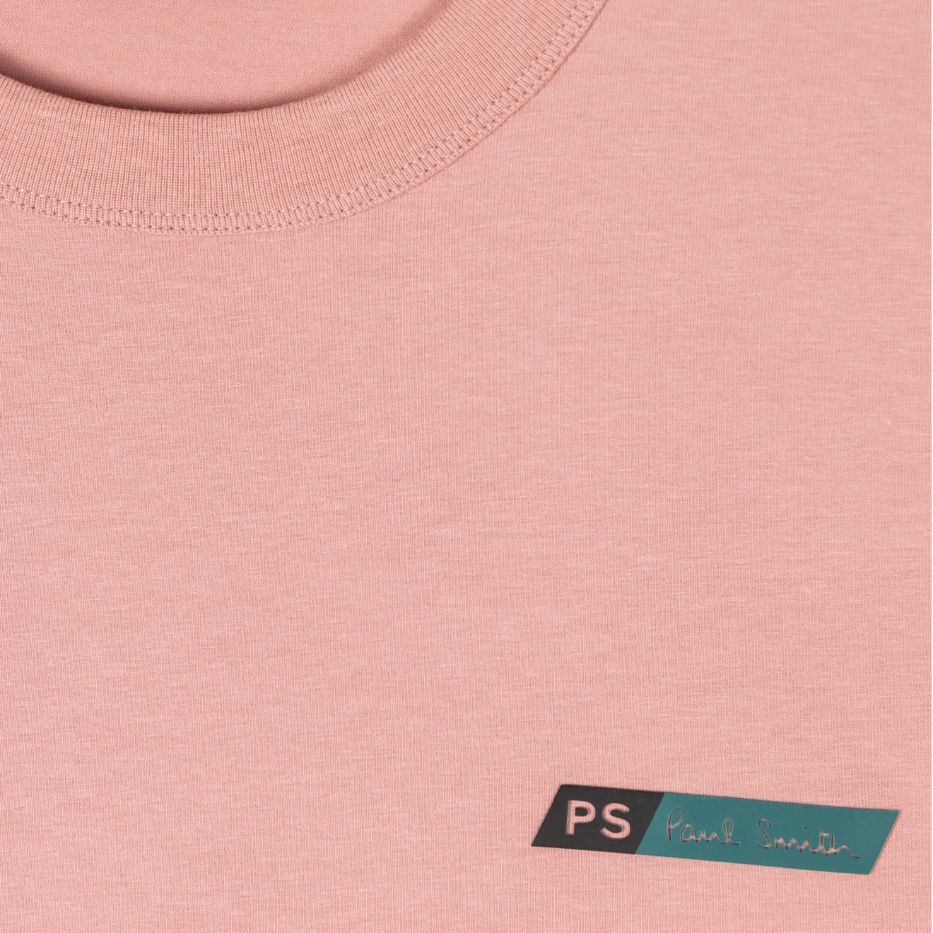 Paul Smith S/S PS Slant Logo Cotton-Blend T-Shirt Pink - Image 2
