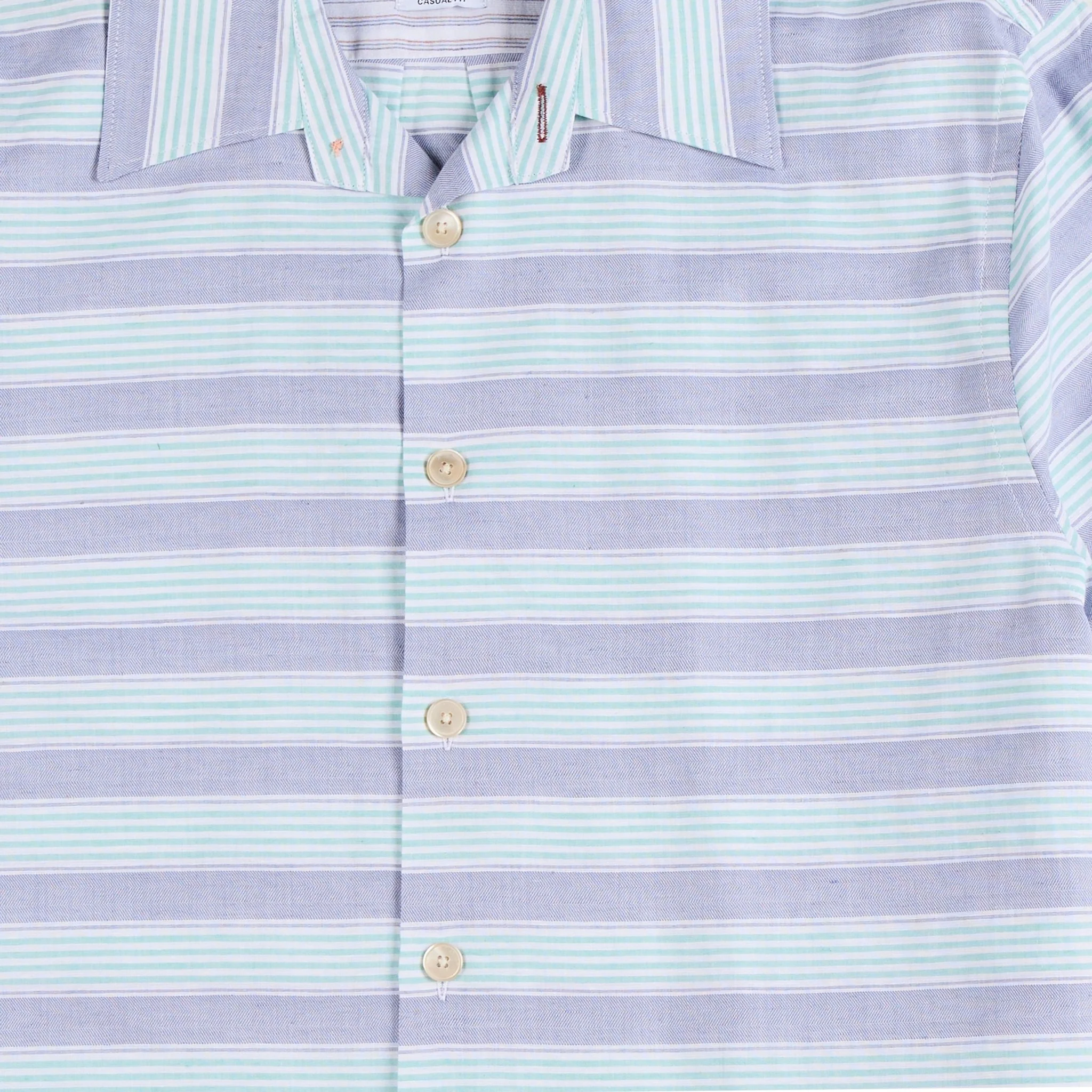 Paul Smith Short-Sleeve Shirt Striped Blue - Image 3