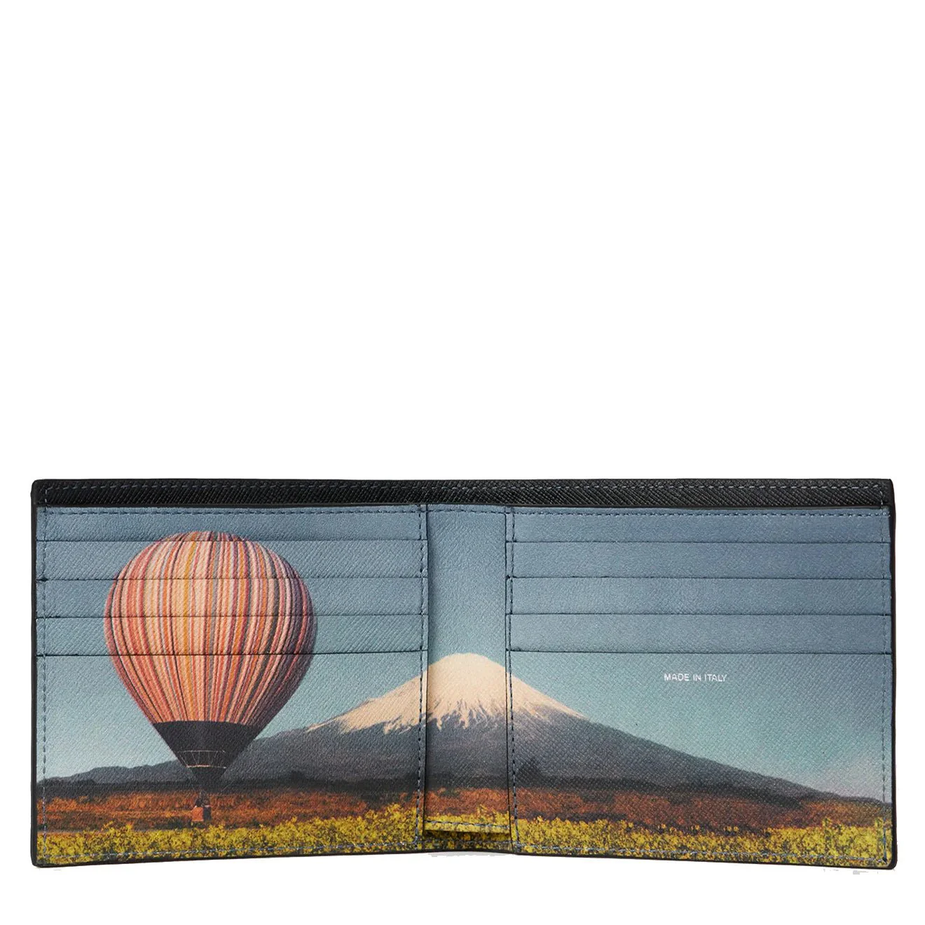 Paul Smith Signature Stripe Balloon Mount Fuji Interior Billfold Wallet Black - Image 2