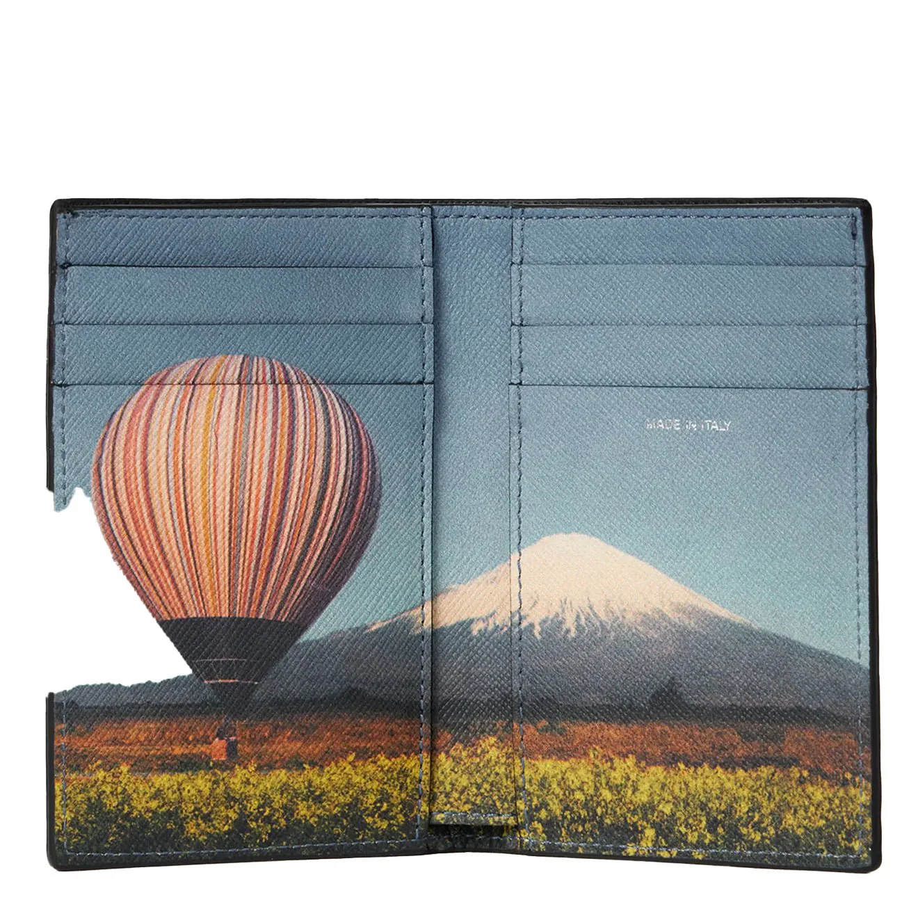 Paul Smith Signature Stripe Balloon Mount Fuji Interior Credit Card Wallet Black - Image 2