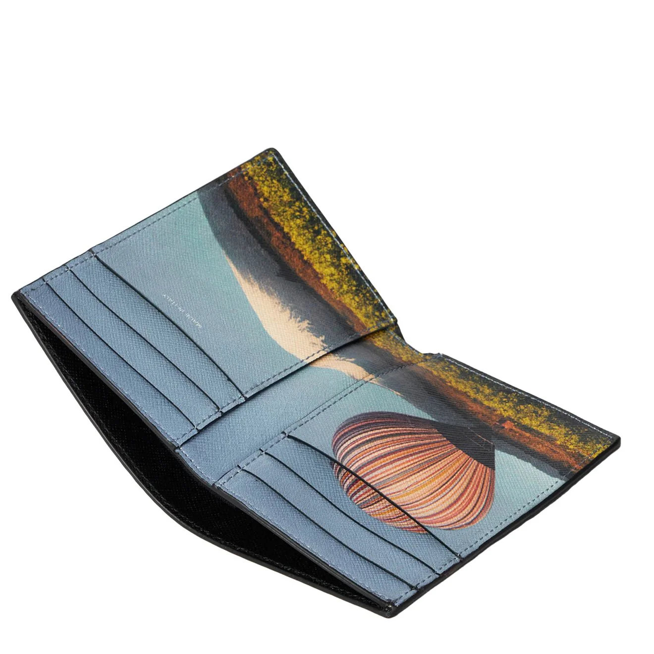 Paul Smith Signature Stripe Balloon Mount Fuji Interior Credit Card Wallet Black - Image 3