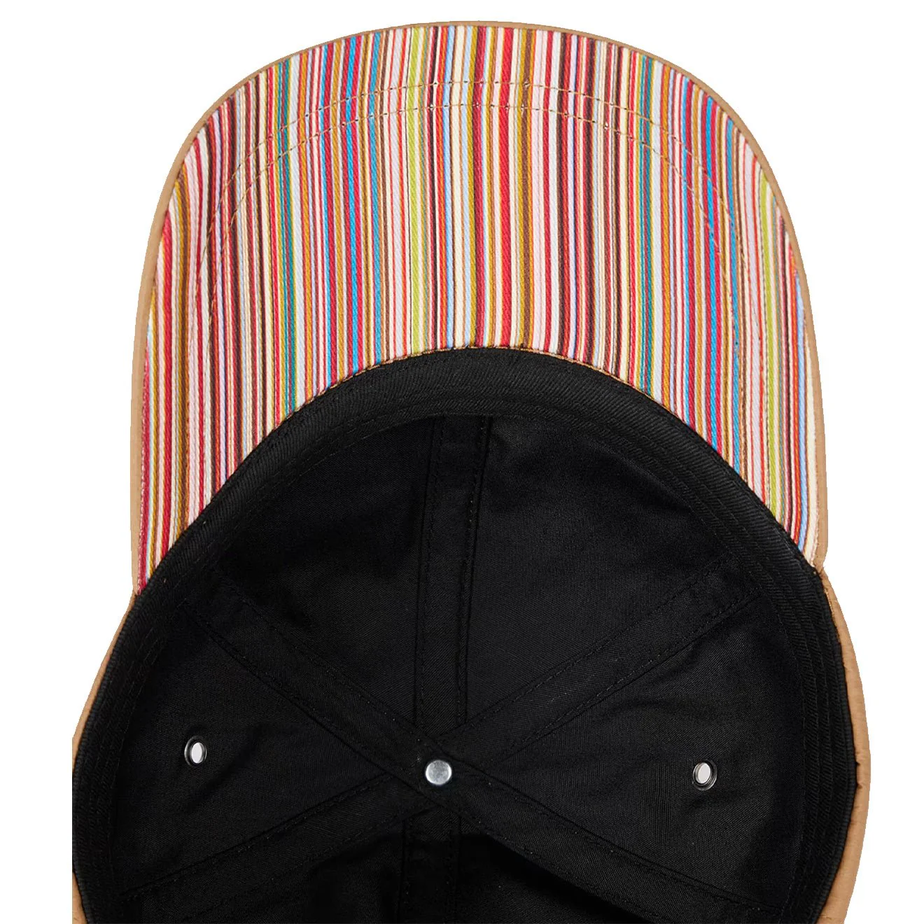 Paul Smith Signature Stripe Baseball Cap Camel - Image 4