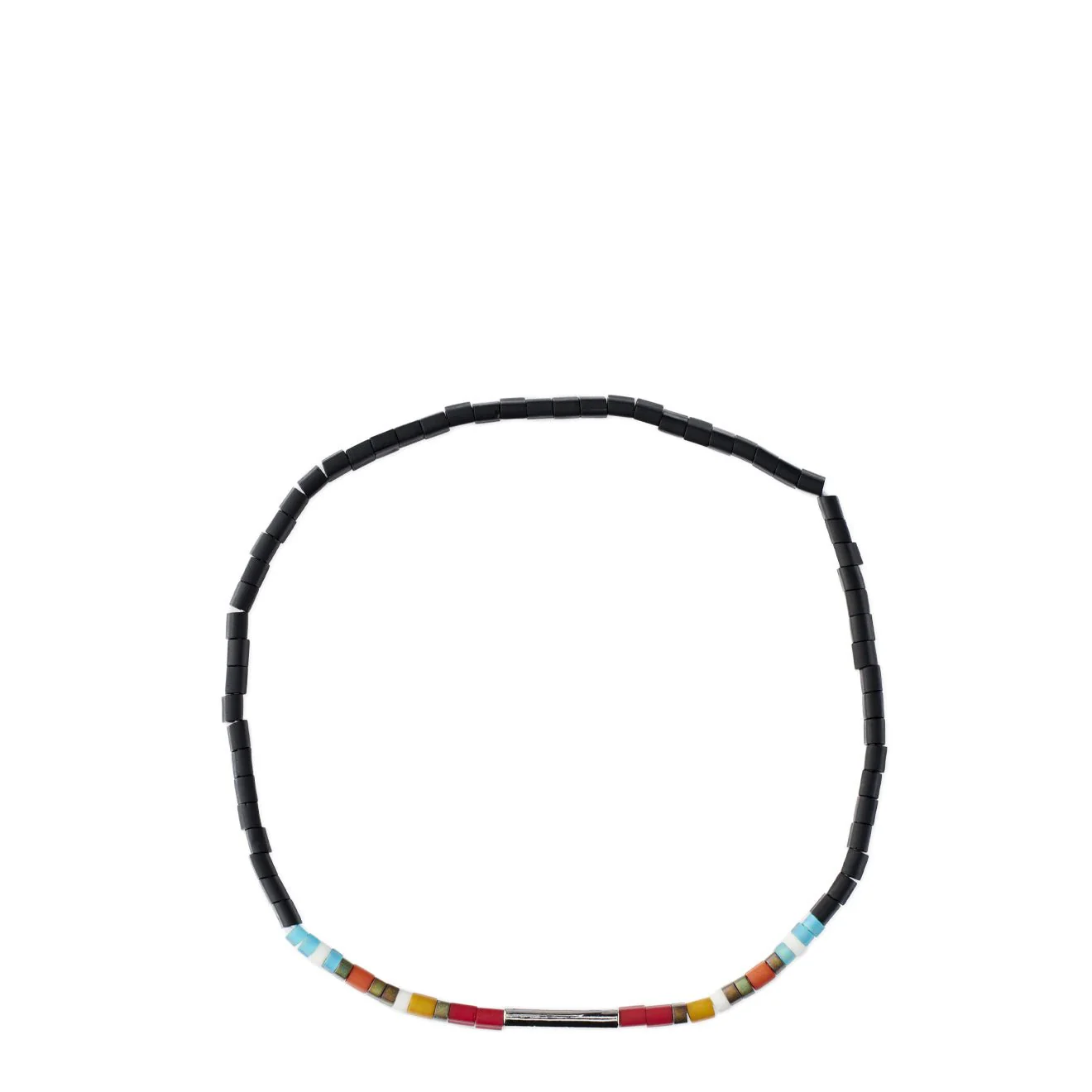 Paul Smith Signature Stripe Flat Bead Bracelet Black