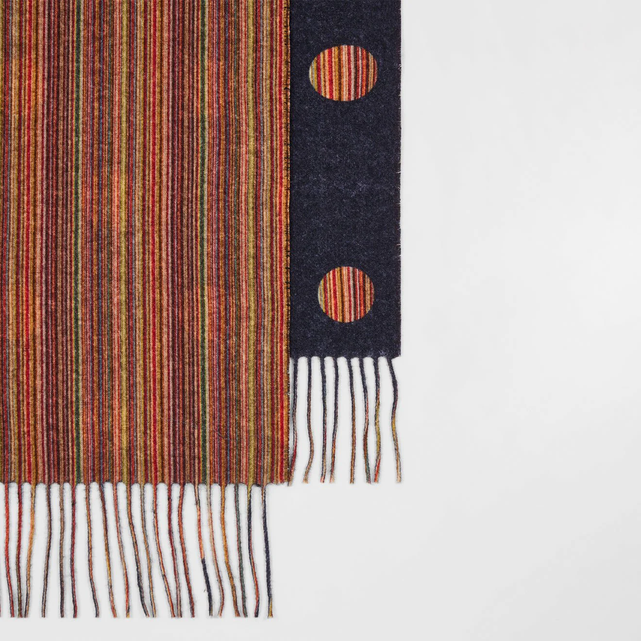 Paul Smith Signature Stripe Polka Dot Scarf Multicolour - Image 2
