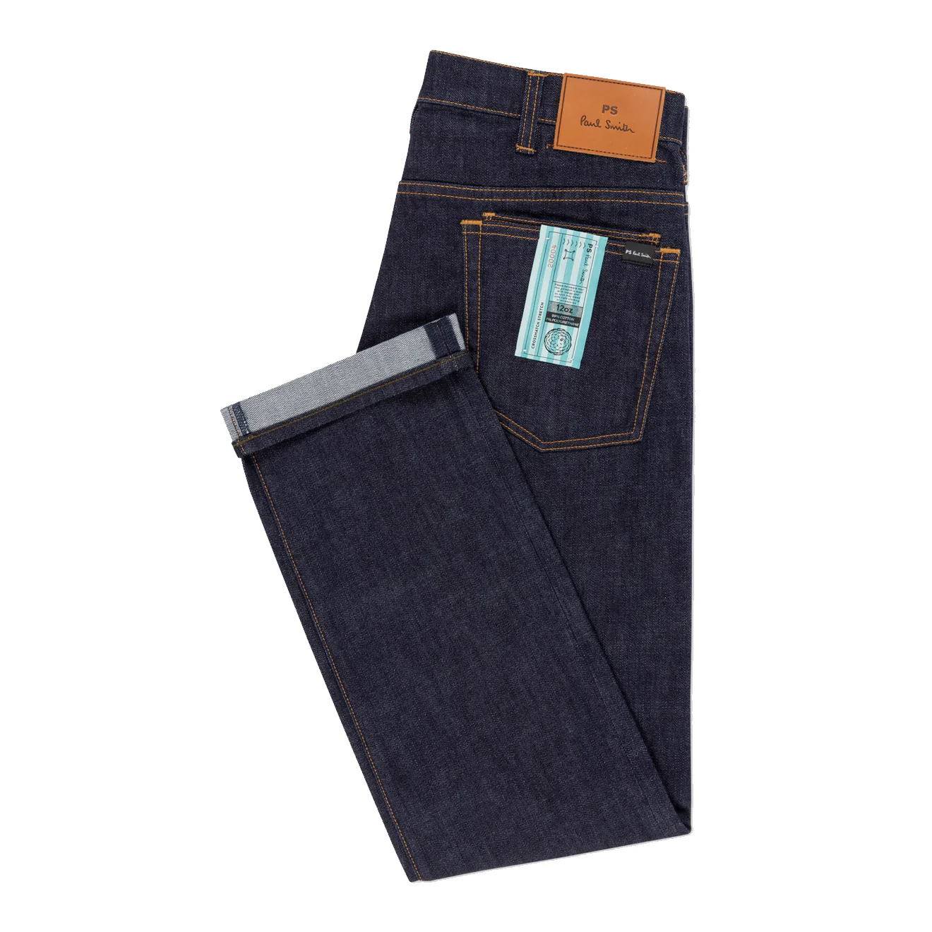 Paul Smith Standard-Fit Crosshatch Stretch Jeans Indigo-Rinse - Image 2