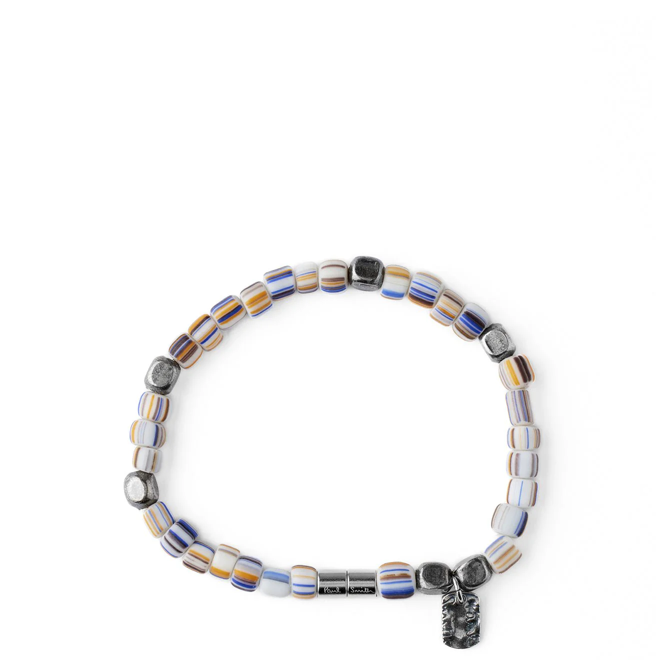 Paul Smith Striped Bead Bracelet White