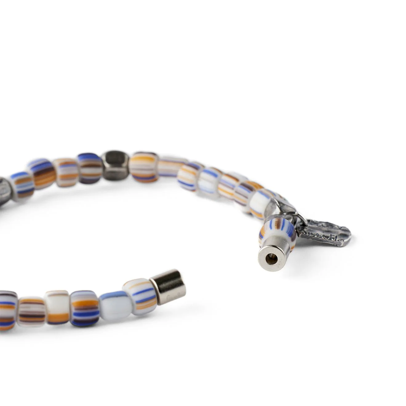 Paul Smith Striped Bead Bracelet White - Image 2