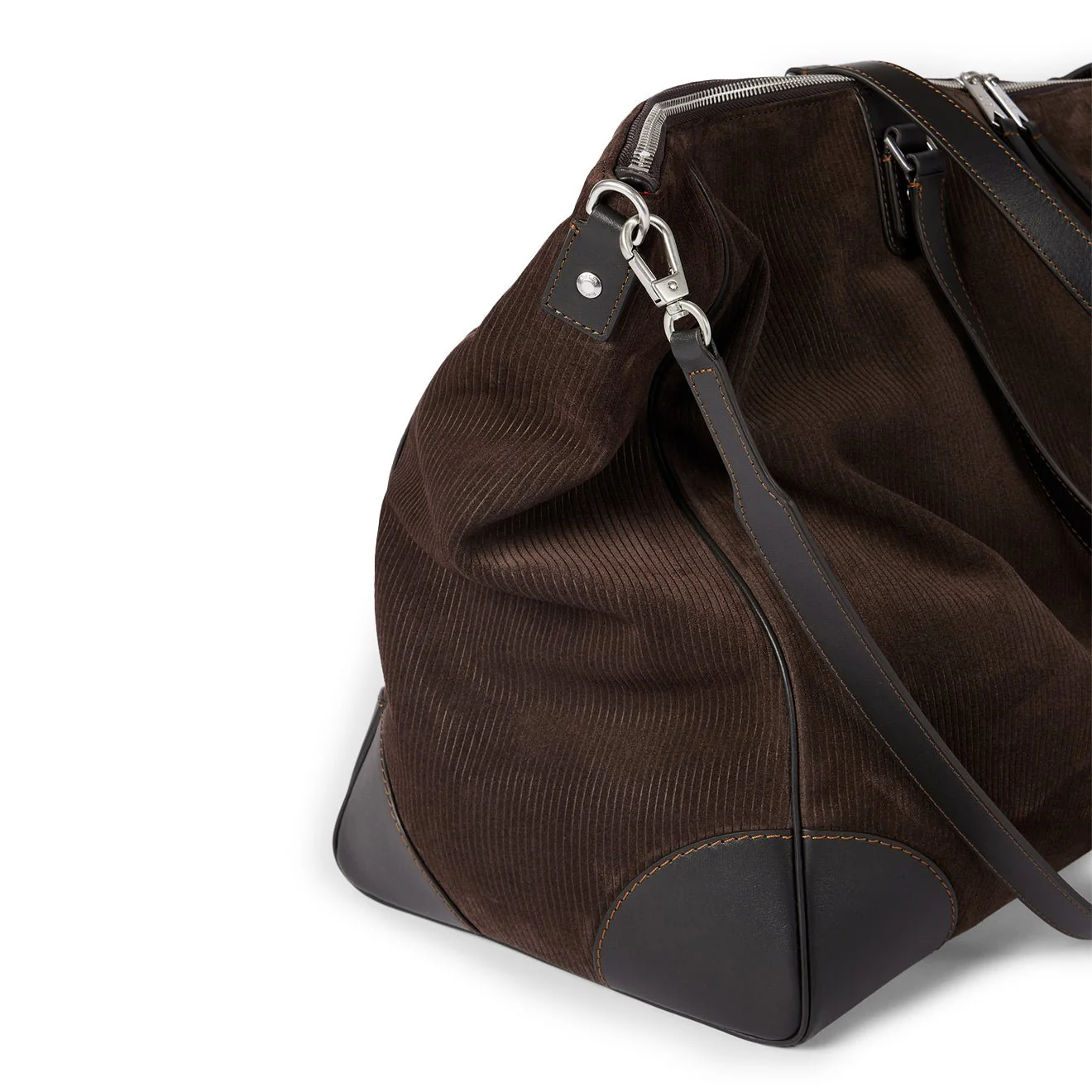 Paul Smith Suede Duffle Holdall Brown - Image 3