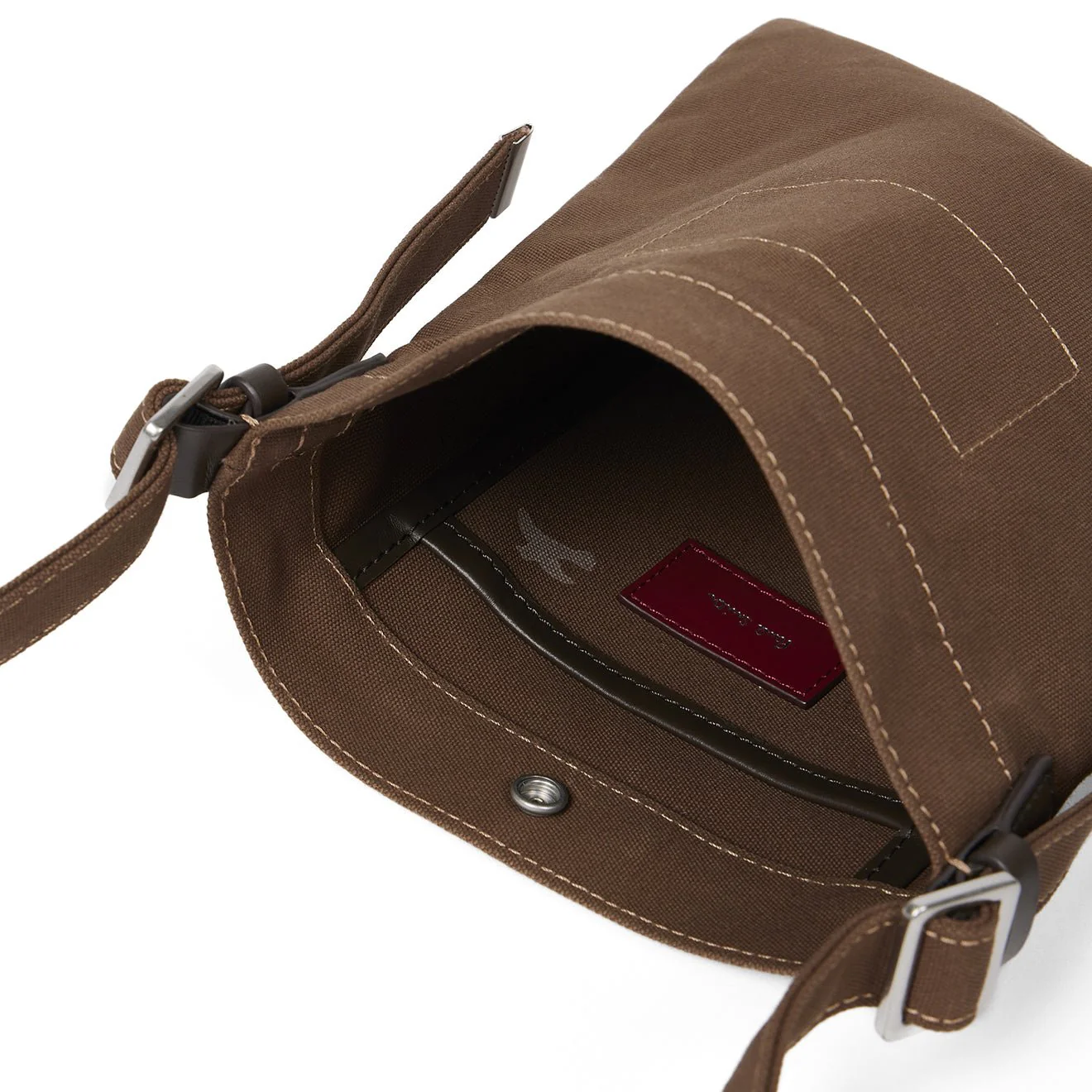 Paul Smith TekWax Cotton Musette Bag Khaki - Image 2