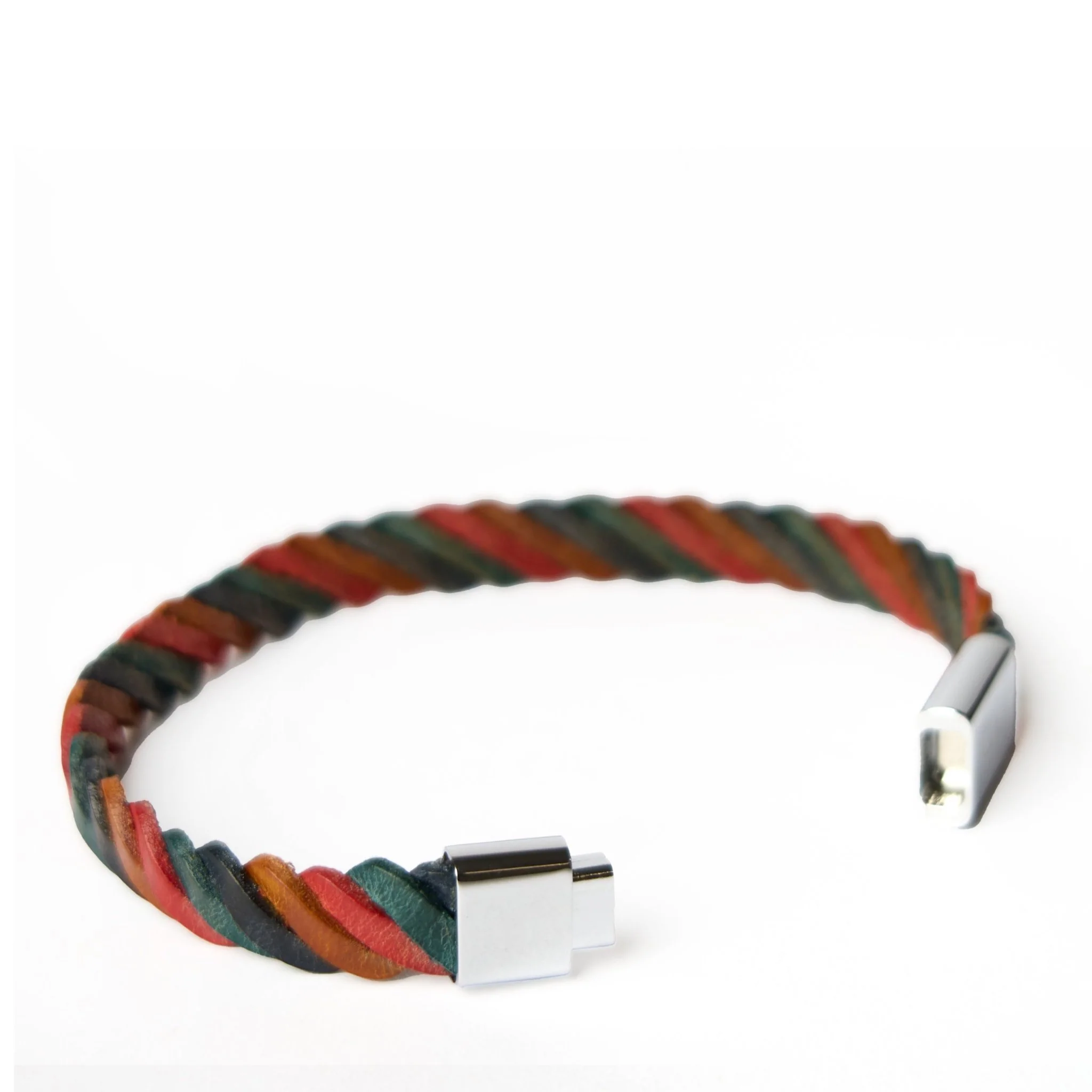 Paul Smith Woven Leather Bracelet Artist Stripe - Image 3