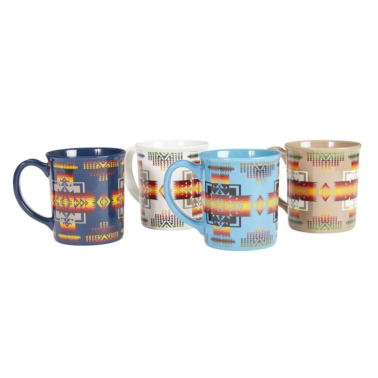 Pendleton Ceramic Mug Set of 4 Chief Joseph Multi - Image 2