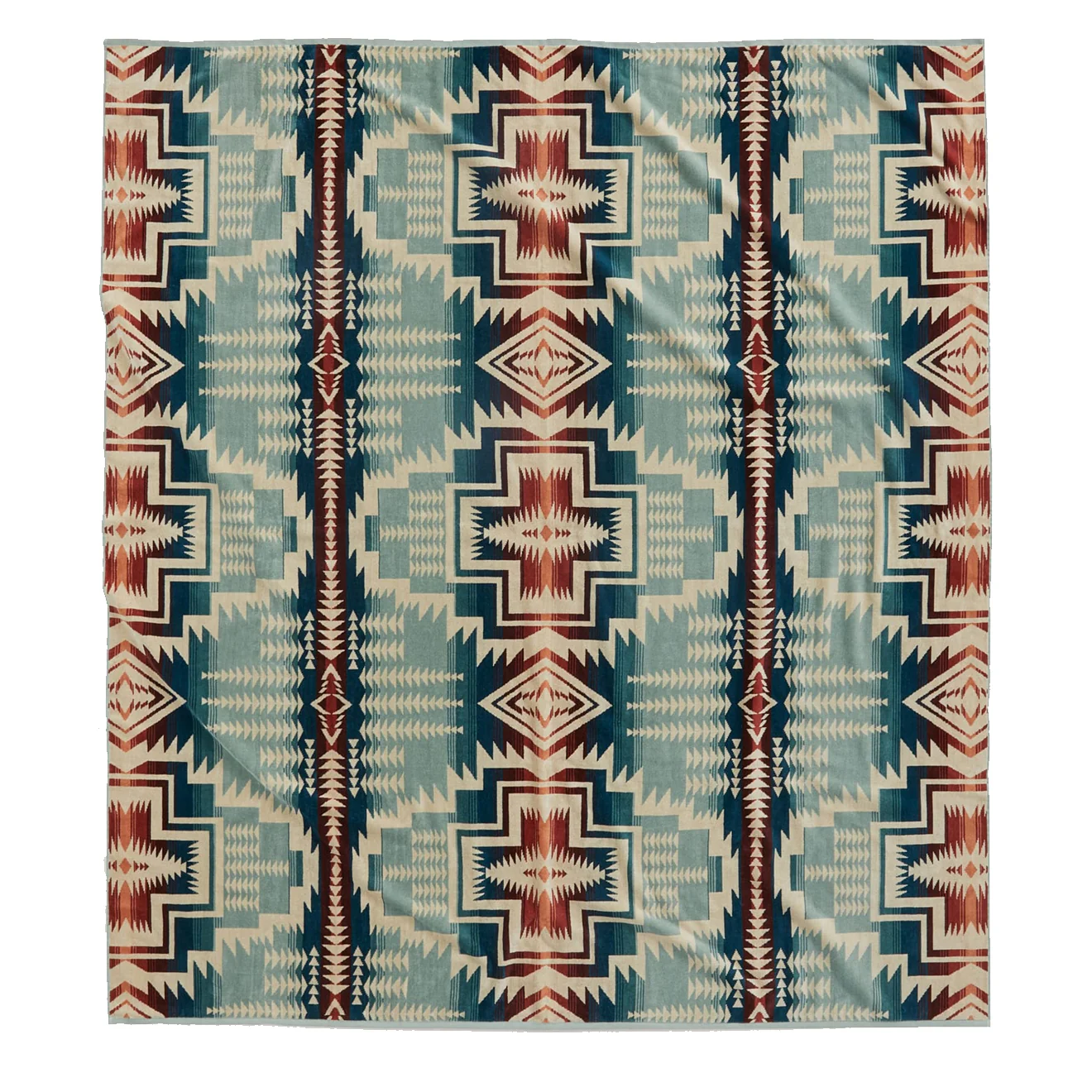 Pendleton Jacquard Towel For Two Silver Blue Harding Star