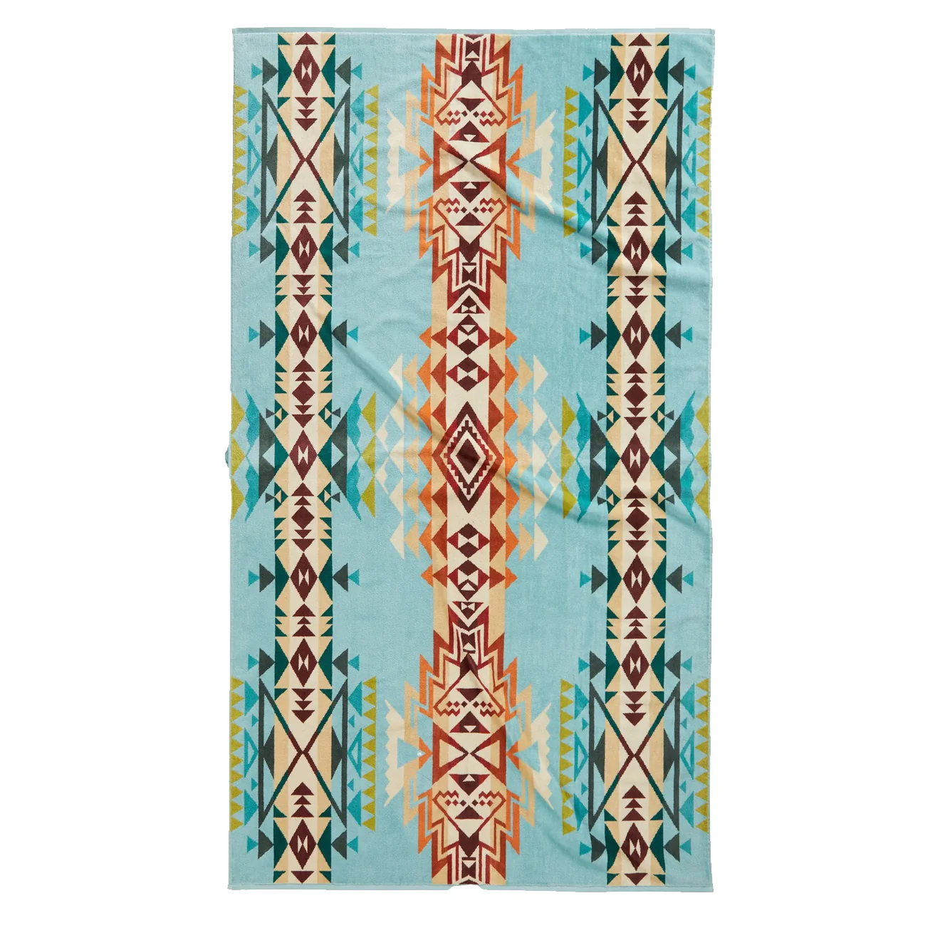 Pendleton Oversized Jacquard Spa Towel Highland Peak Aqua