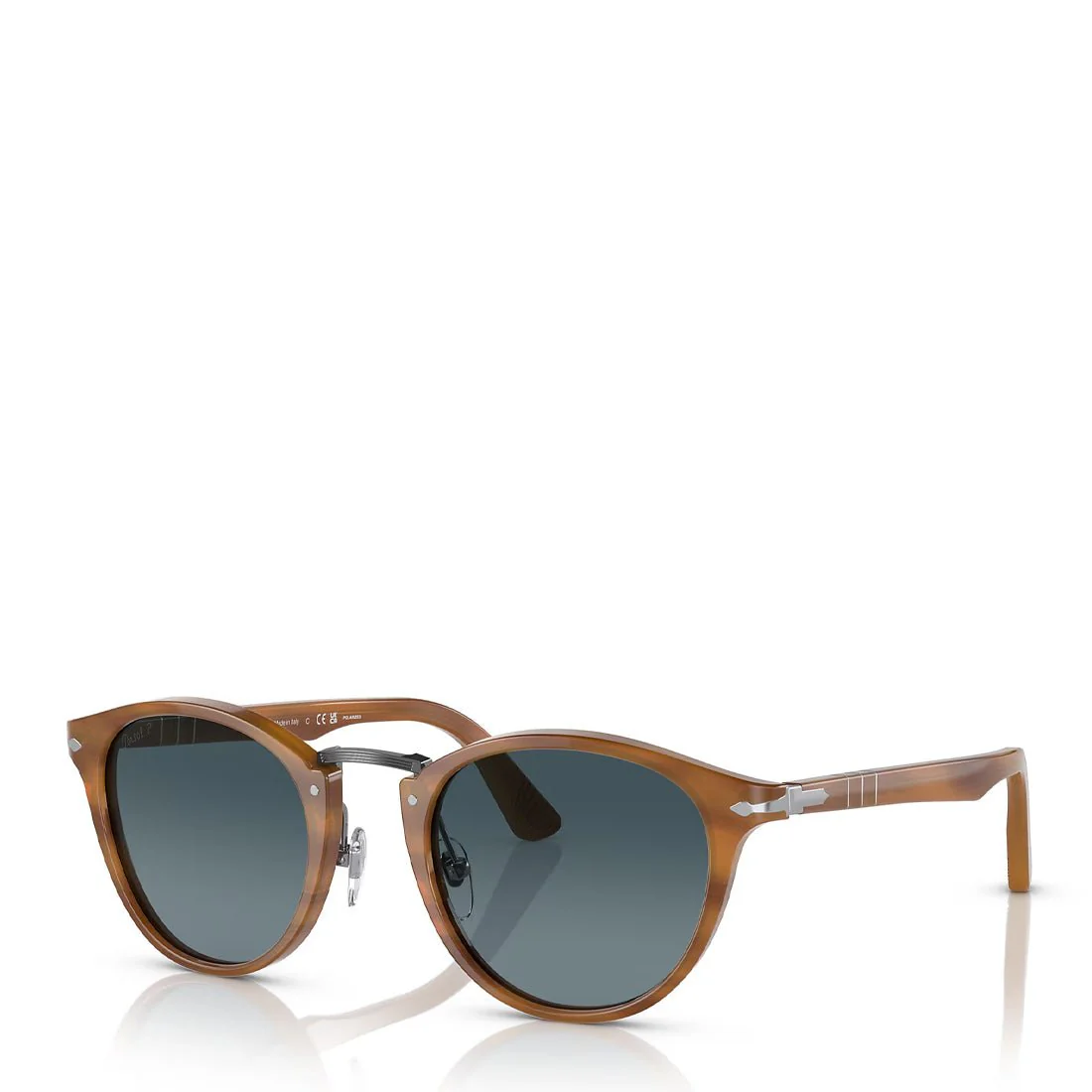 Persol 0PO3108S 960/S3 49 Sunglasses Striped Brown / Blue - Image 2