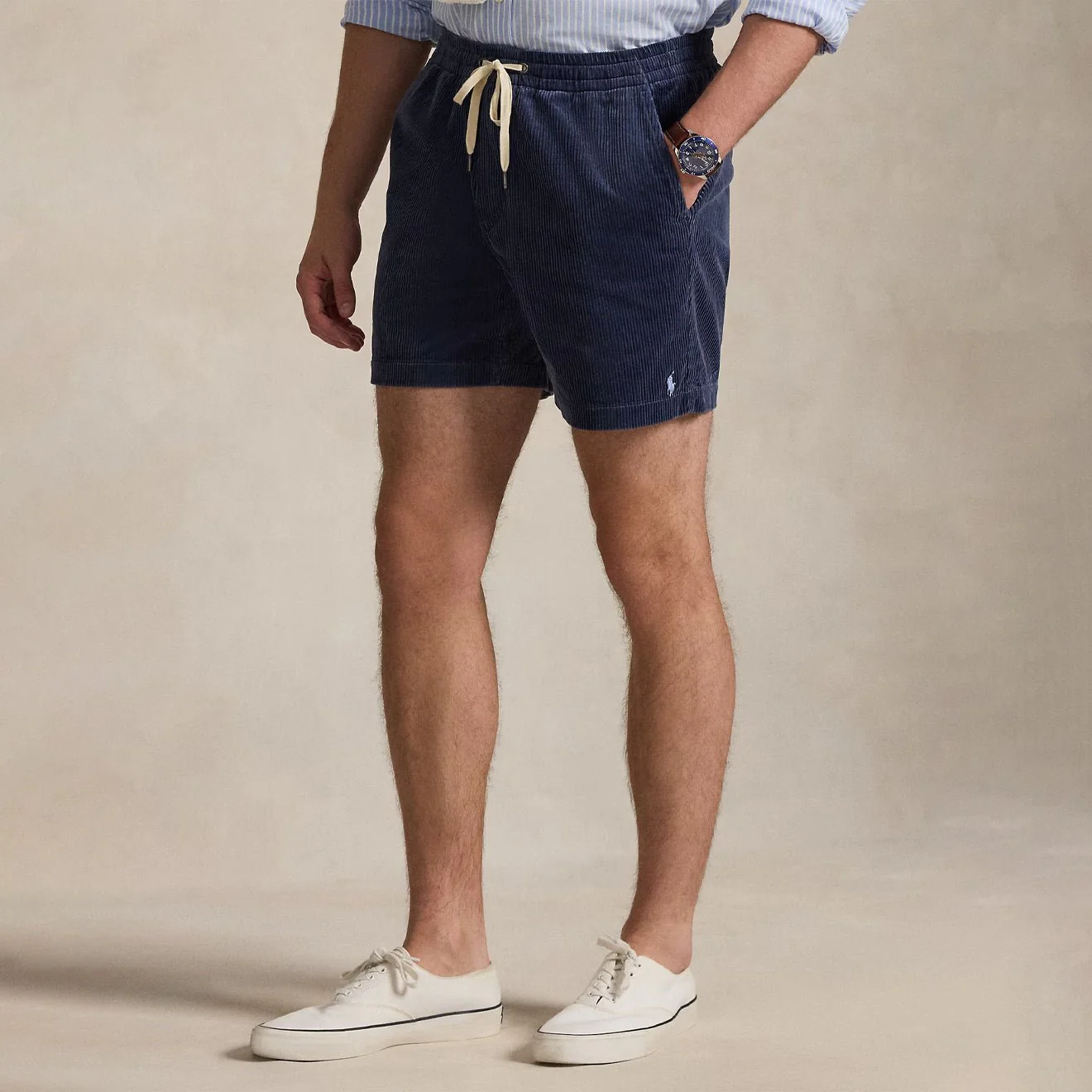 Polo Ralph Lauren 15 cm Polo Prepster Corduroy Shorts Boston Navy - Image 3