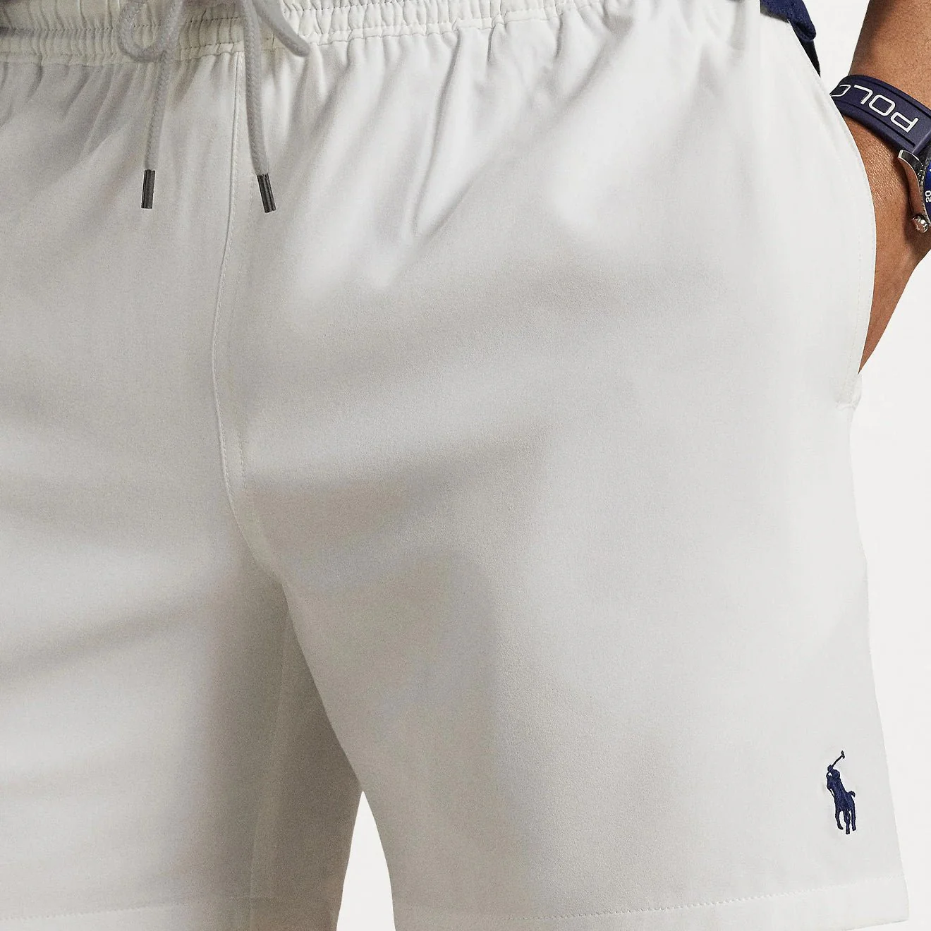 Polo Ralph Lauren 5.75-Inch Traveller Classic Swim Trunk White - Image 2