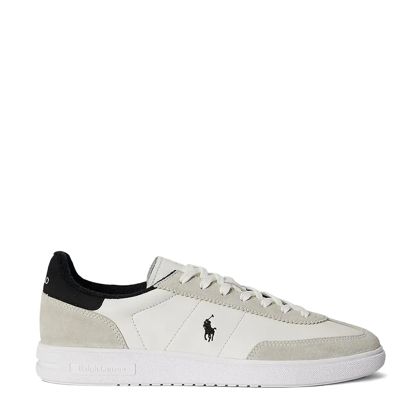 Polo Ralph Lauren Bedford Leather Suede Trainer Deckwash White / Black