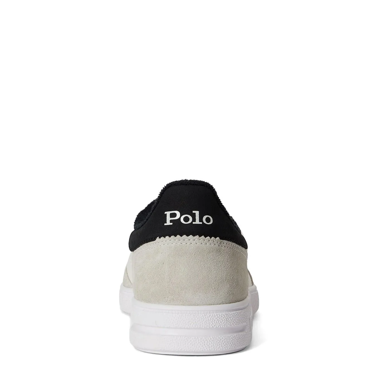 Polo Ralph Lauren Bedford Leather Suede Trainer Deckwash White / Black - Image 3
