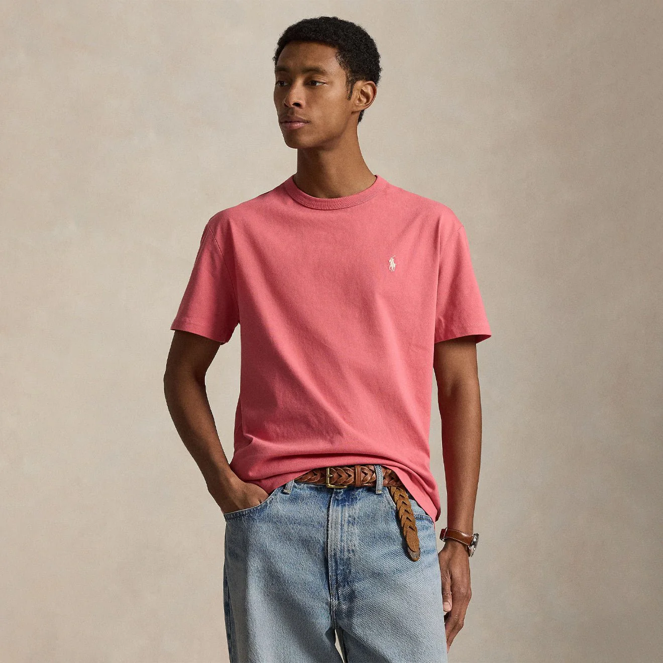 Polo Ralph Lauren Classic Fit Jersey Crewneck T-Shirt Red Sky - Image 2