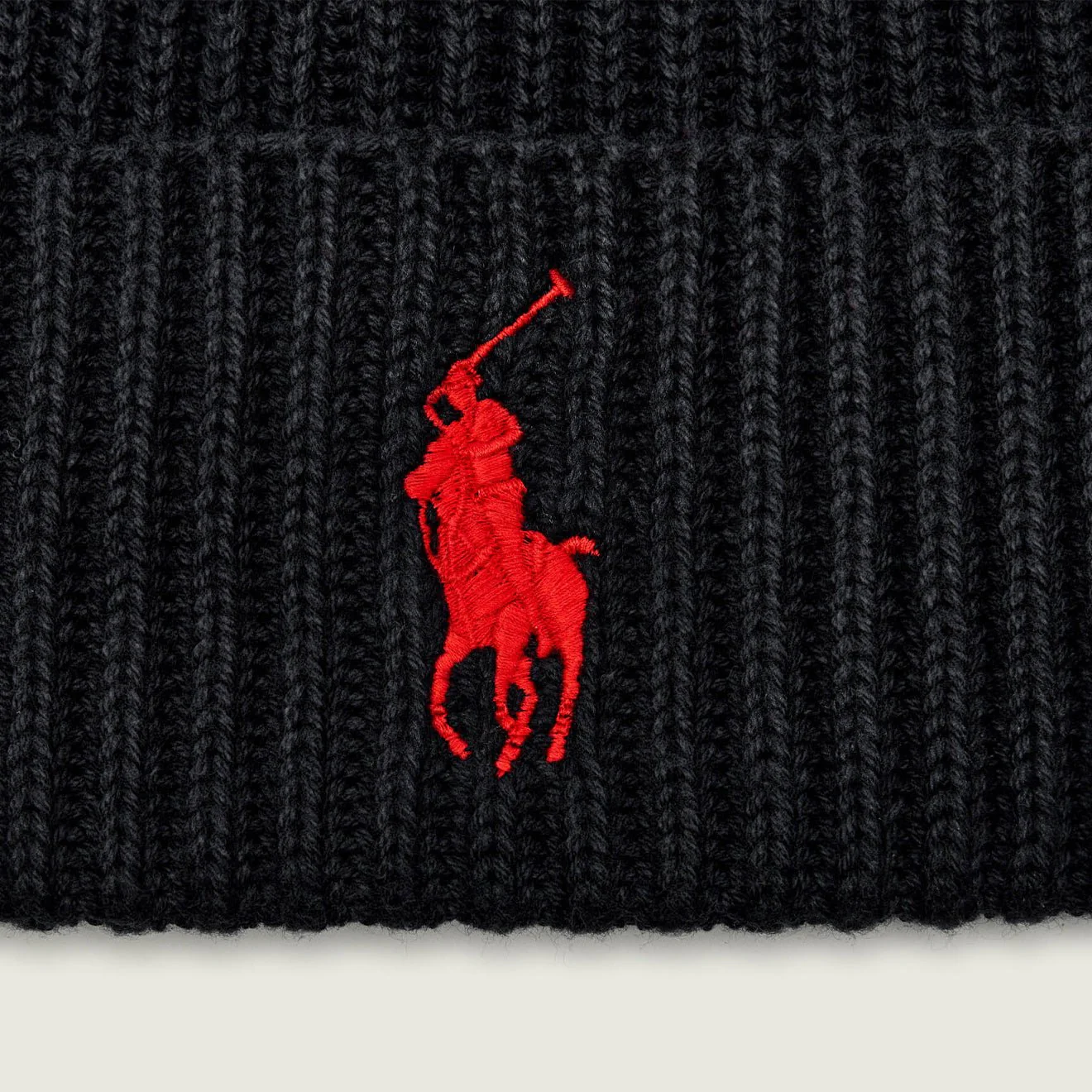 Polo Ralph Lauren Cotton CWE Beanie Black - Image 3